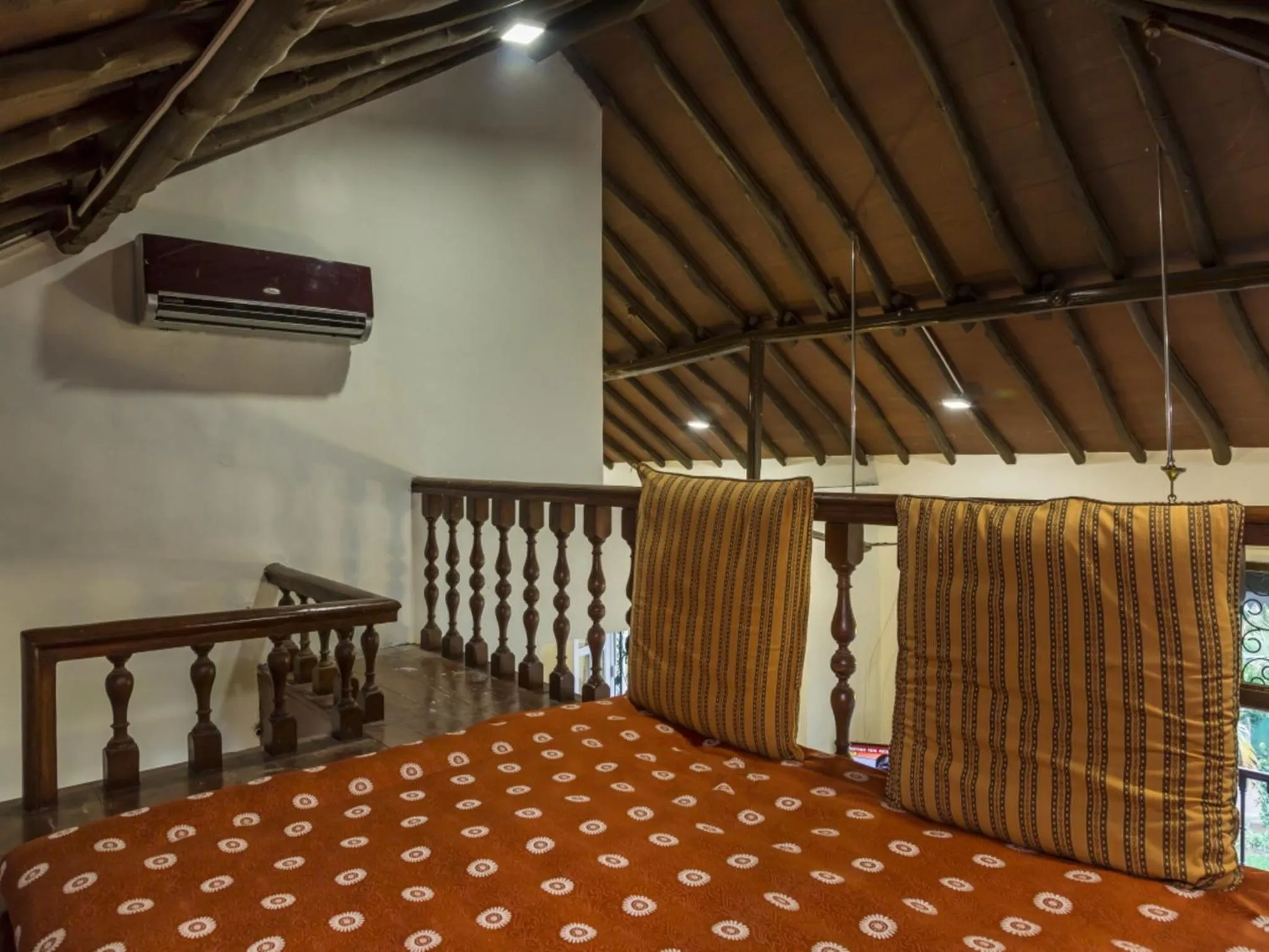 Bed in SaffronStays Salt Rim on the Beach, Korlai