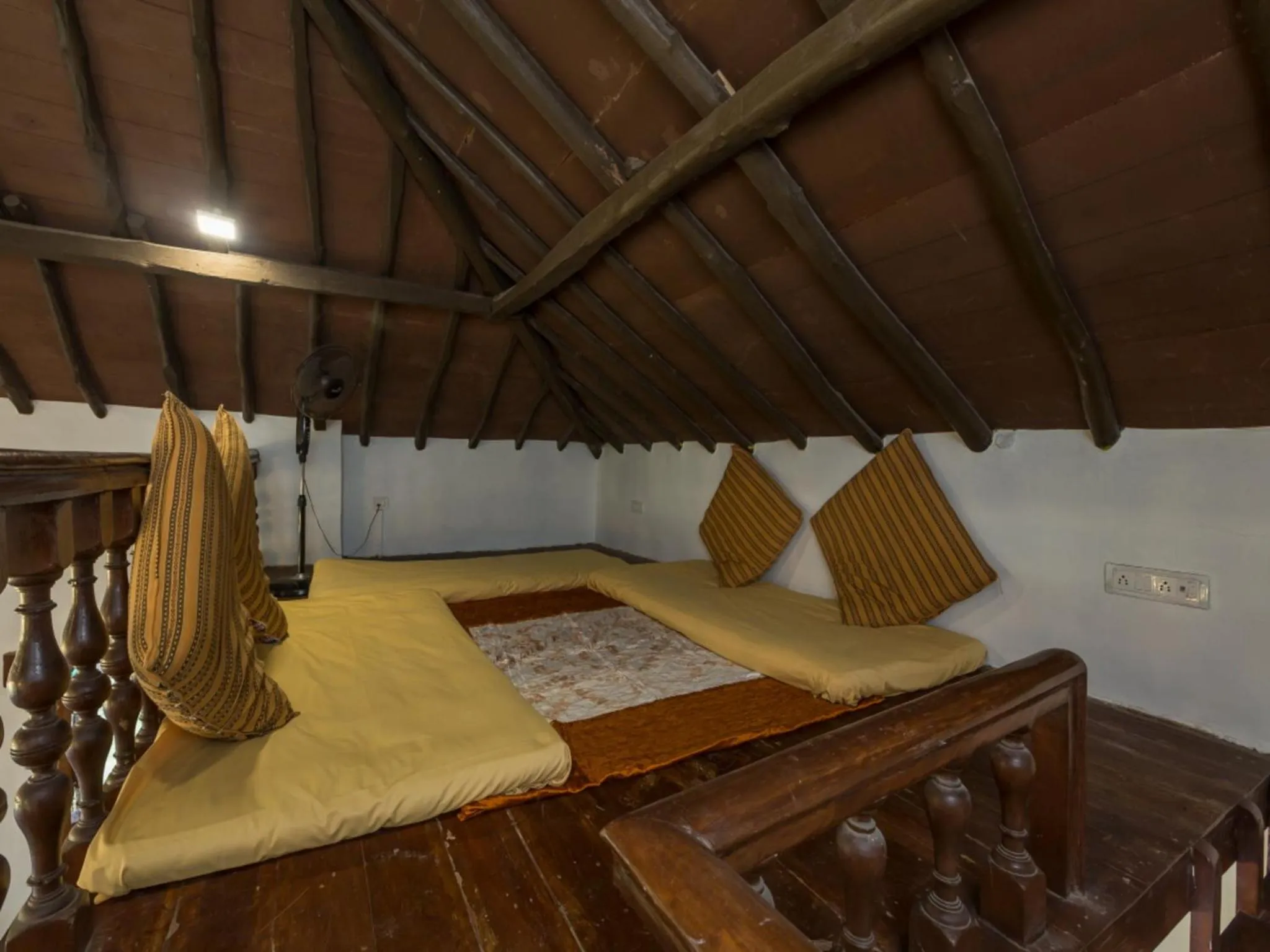 Bed in SaffronStays Salt Rim on the Beach, Korlai