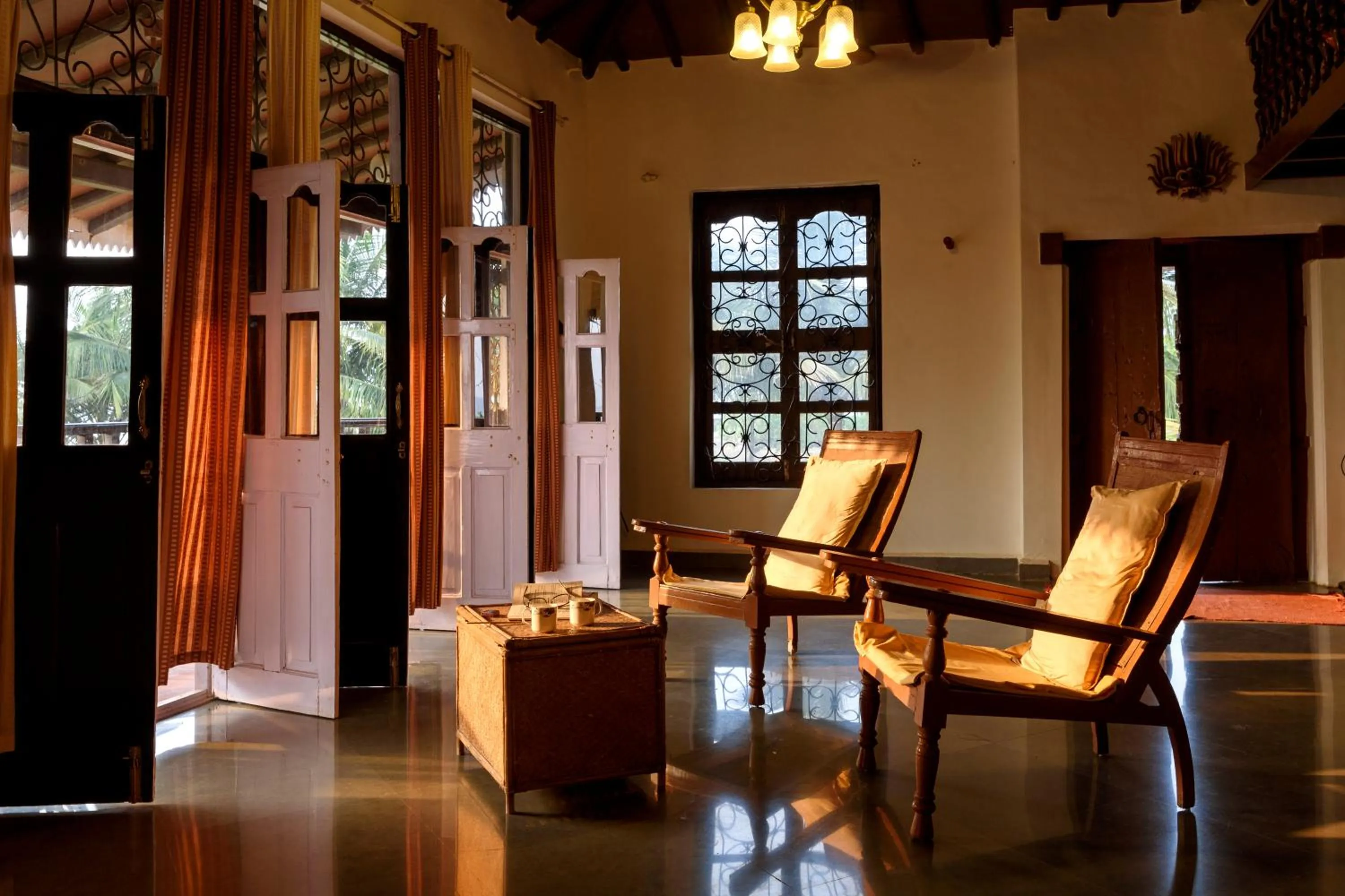 Living room in SaffronStays Salt Rim on the Beach, Korlai