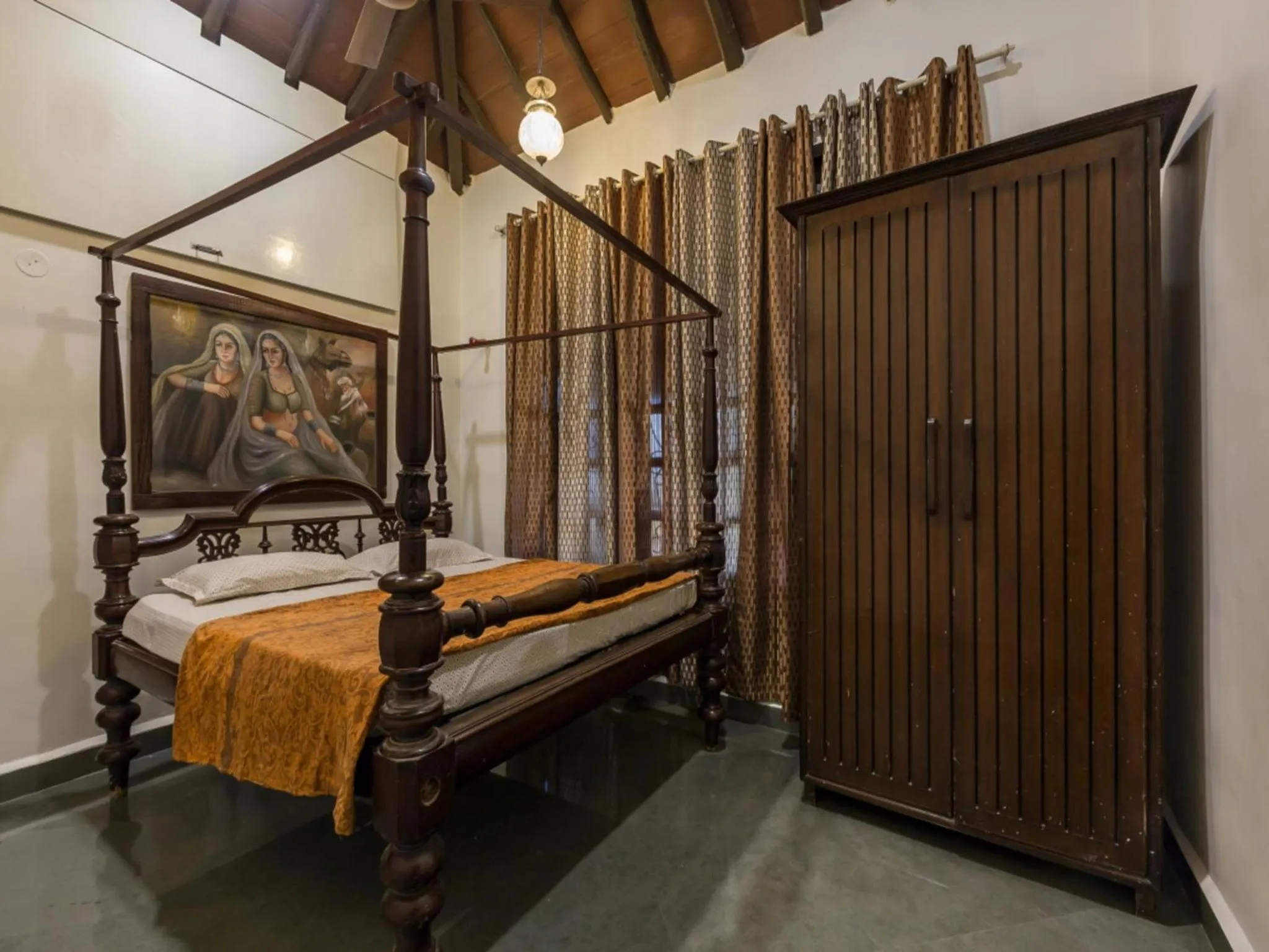 Decorative detail, Bed in SaffronStays Salt Rim on the Beach, Korlai
