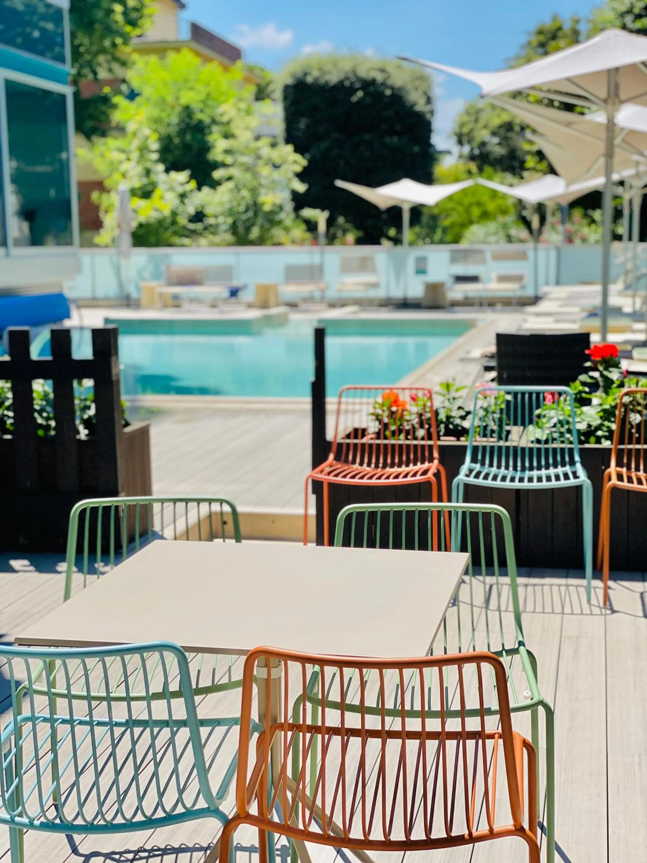 Pool view in Aqua Hotel