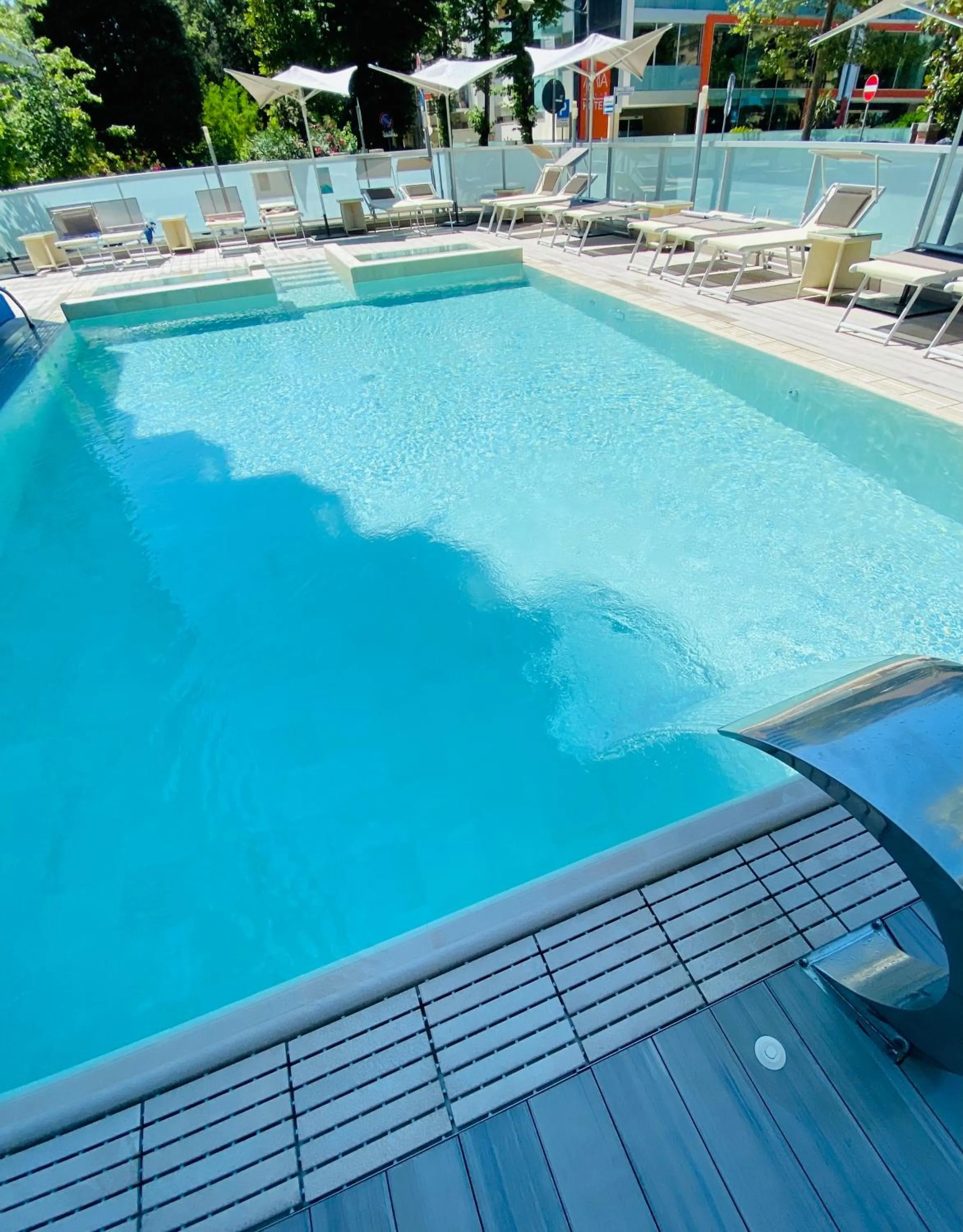 Pool view in Aqua Hotel