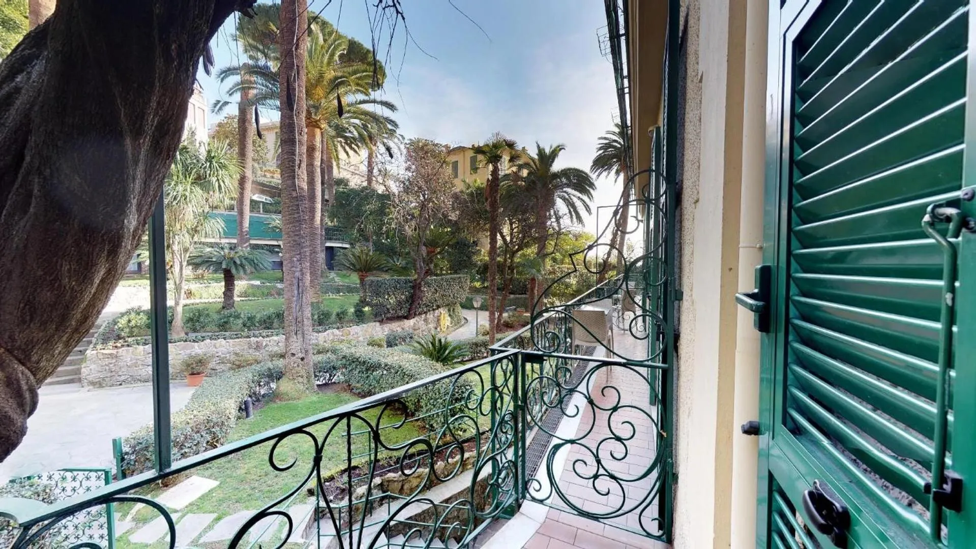 Garden view in Hotel Metropole