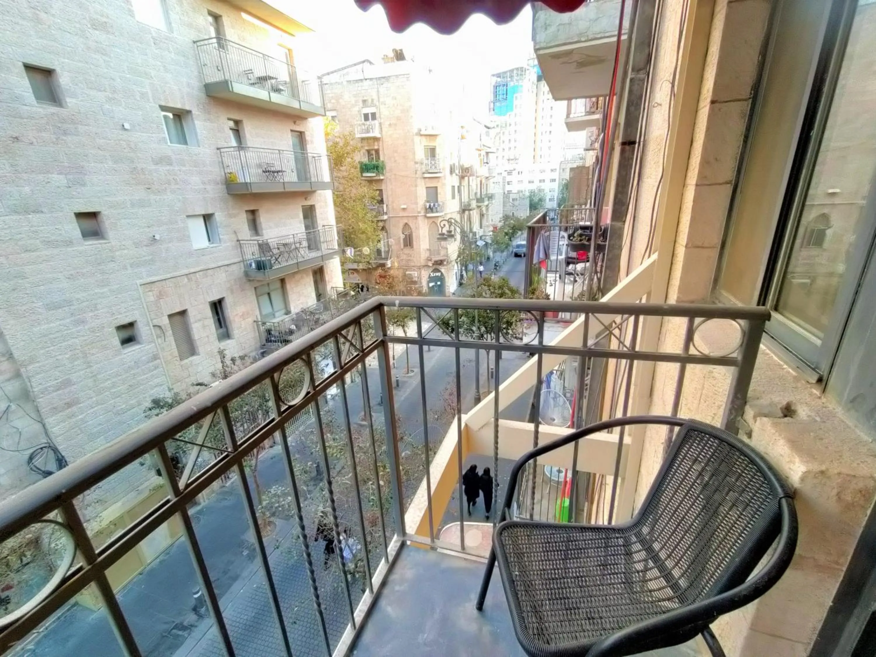 Balcony/Terrace in La Perle Jerusalem City Center - Self Check-in hotel