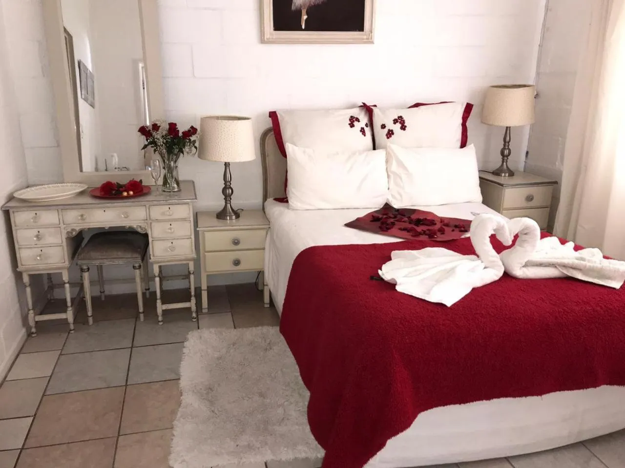 Bed in Au Plais De Langebaan at Palm Tree Villa