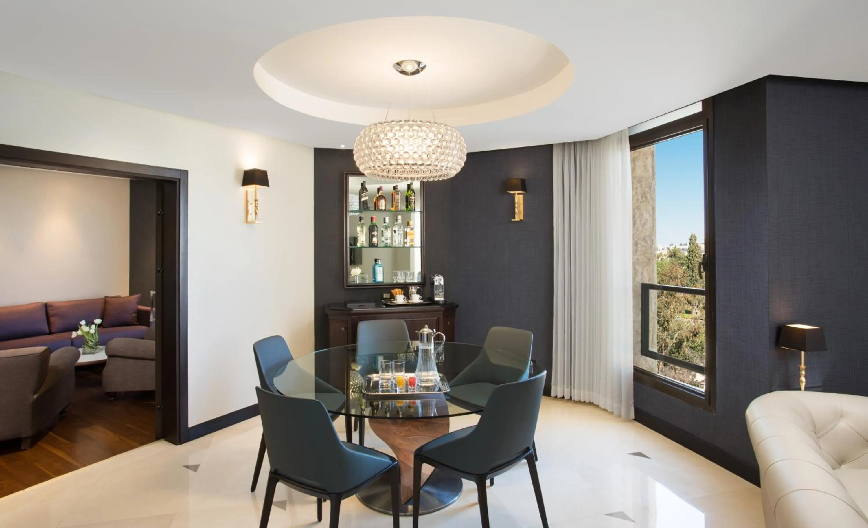 Dining area in The Inbal Jerusalem