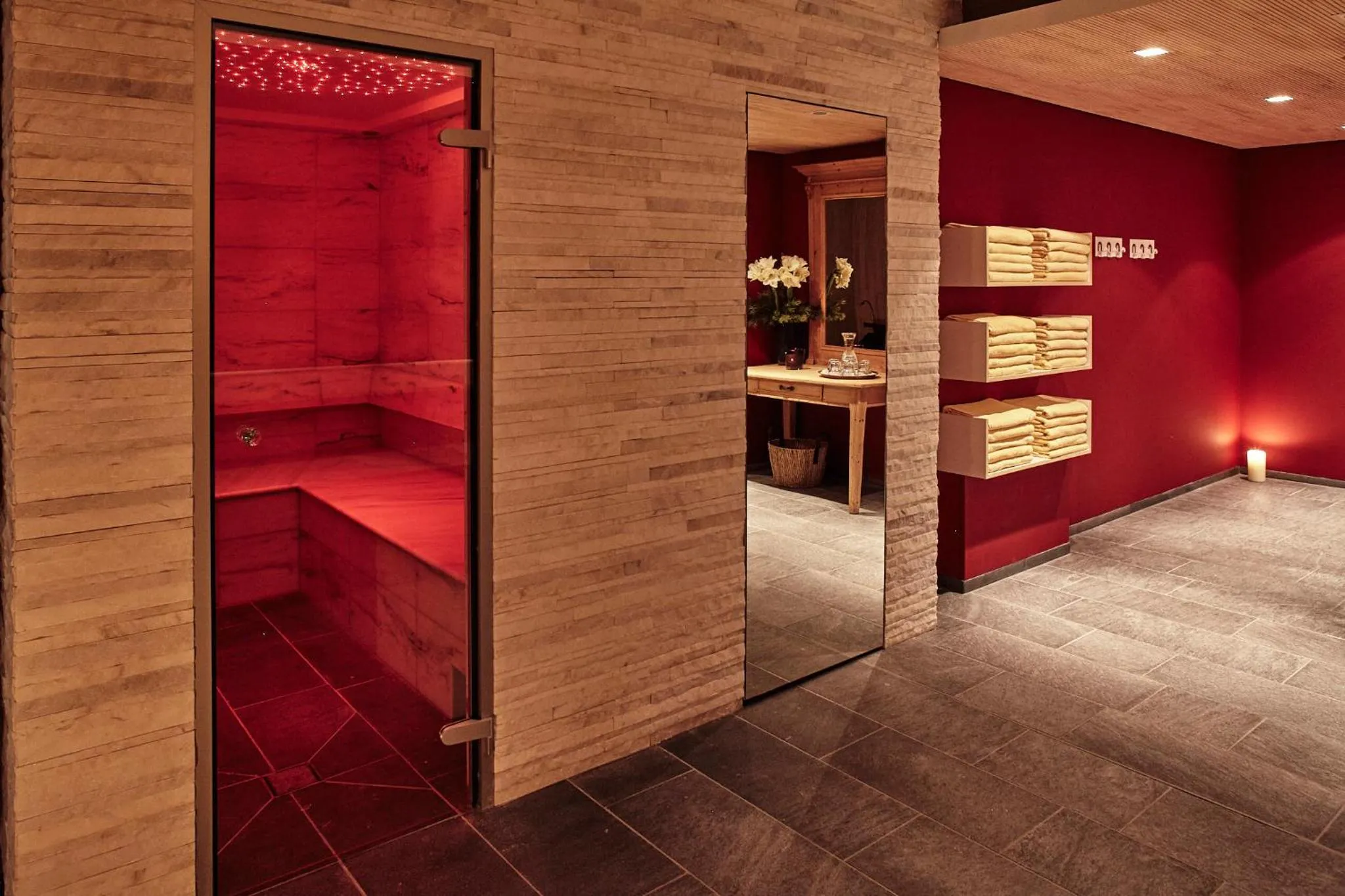 Steam room in Goldene Rose Karthaus a member of Small Luxury Hotels of the World