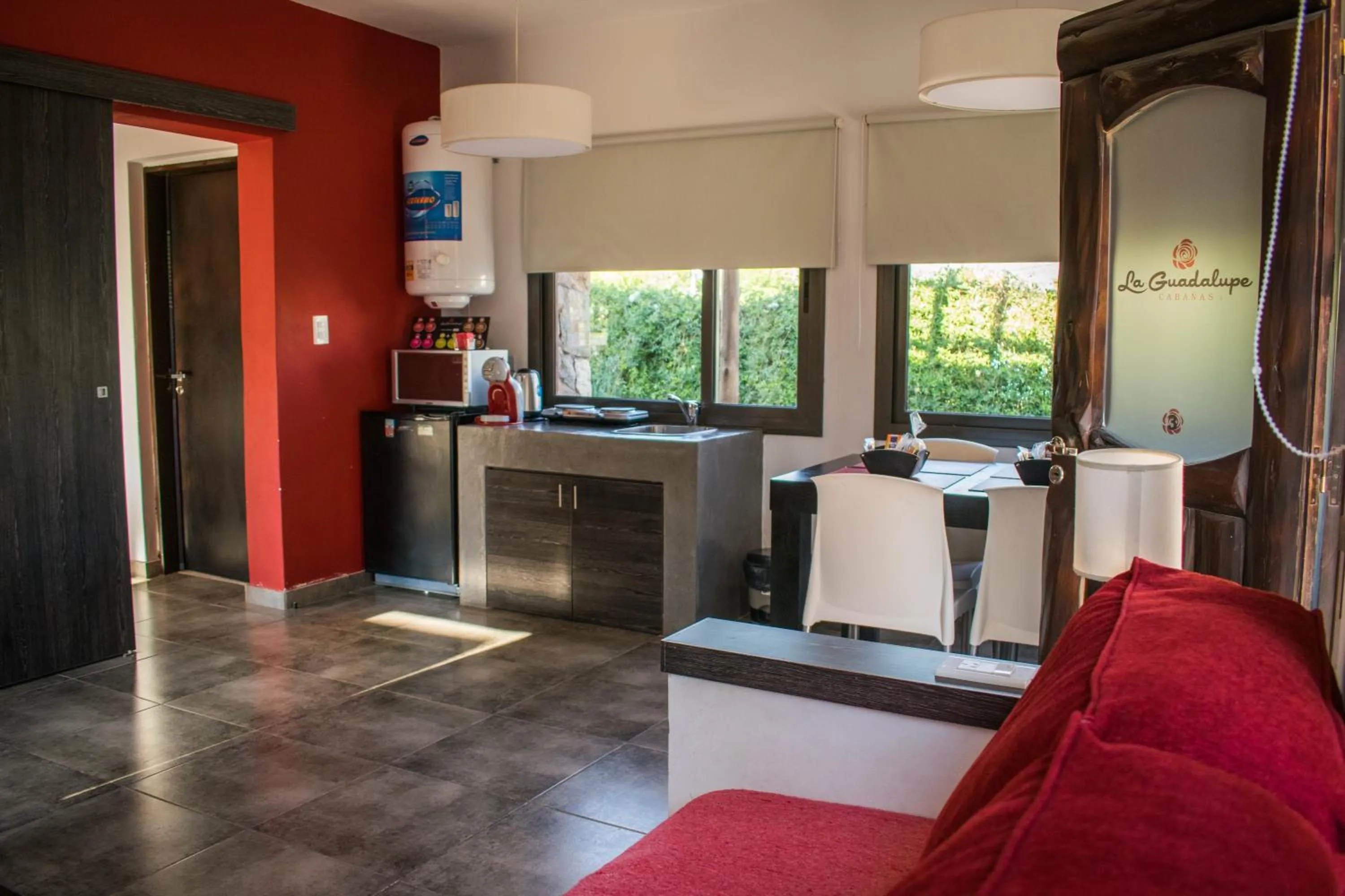 Kitchen or kitchenette in La Guadalupe Cabañas