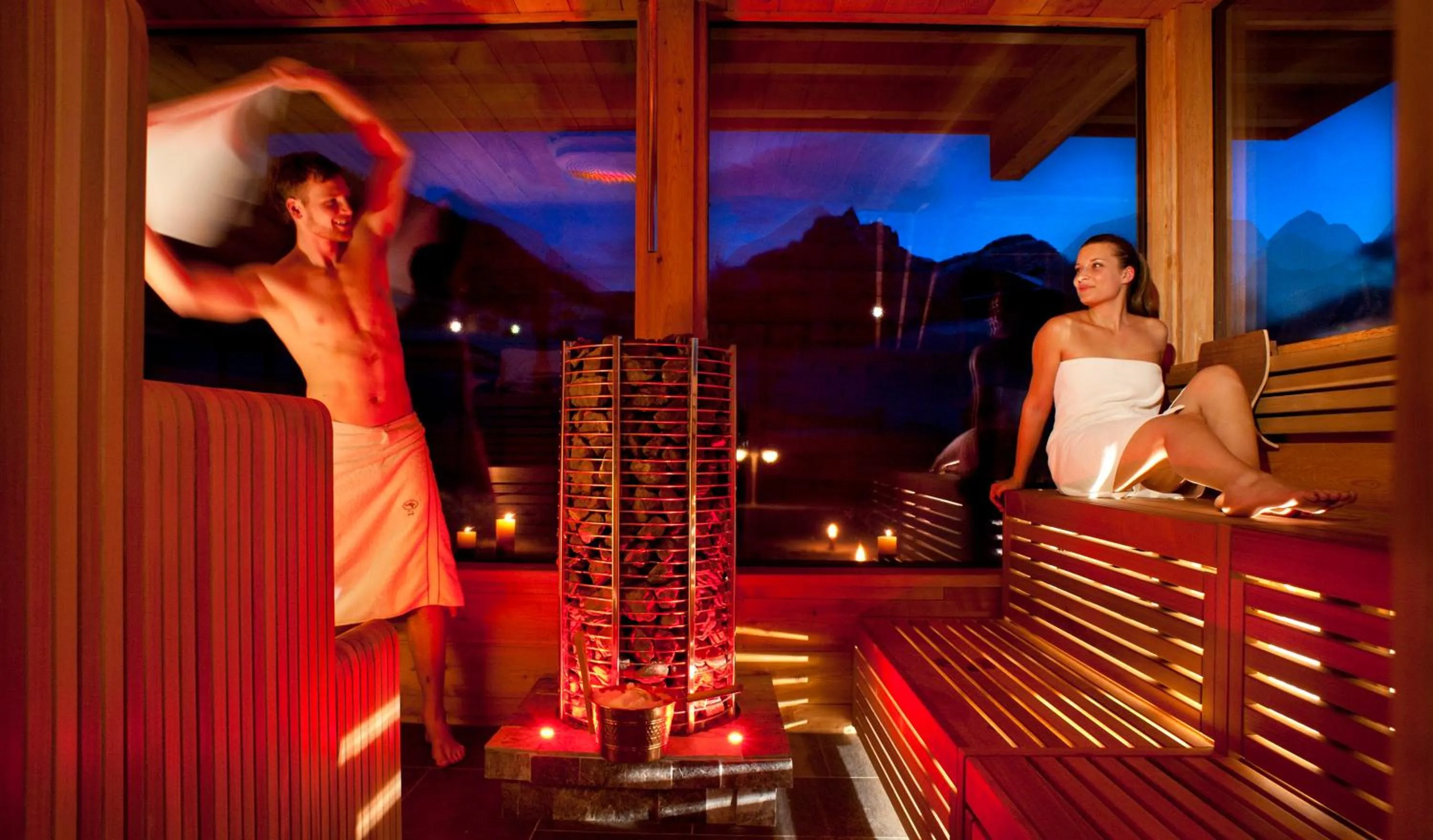 Sauna in ABINEA Dolomiti Romantic SPA