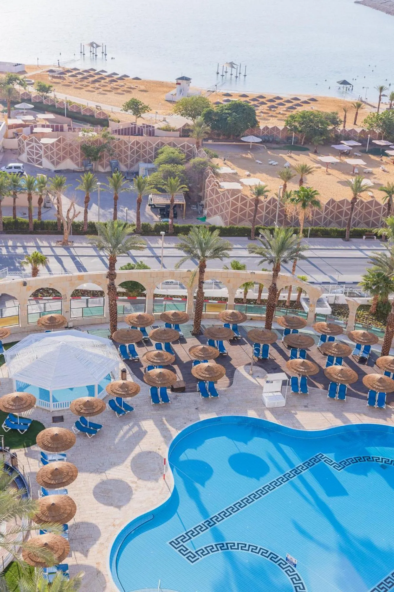 Pool view in Enjoy Dead Sea Hotel