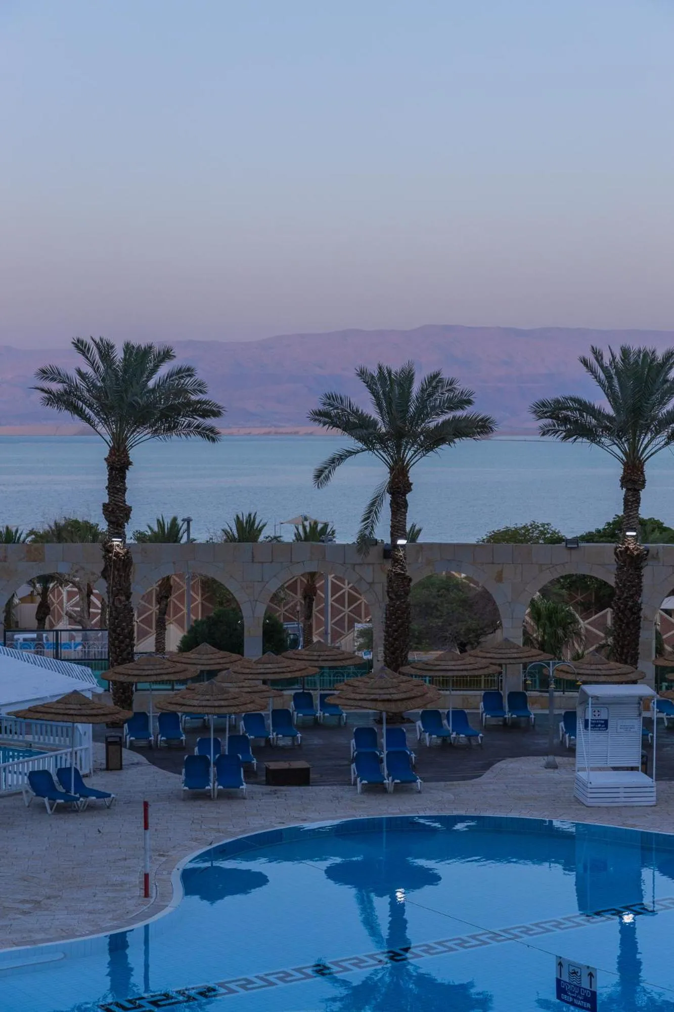Pool view in Enjoy Dead Sea Hotel