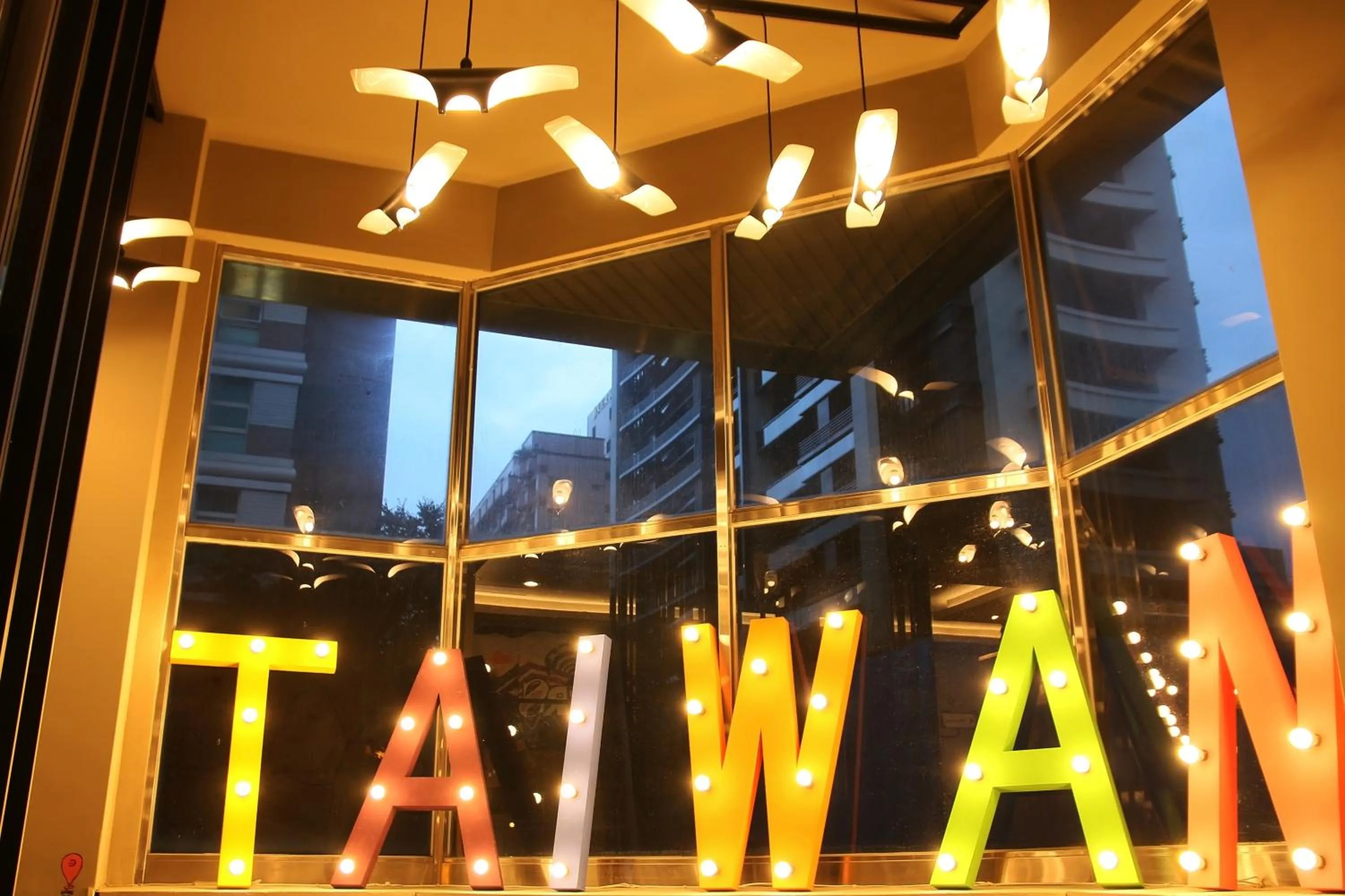 Decorative detail in Backpackers Hostel - Taipei Changchun