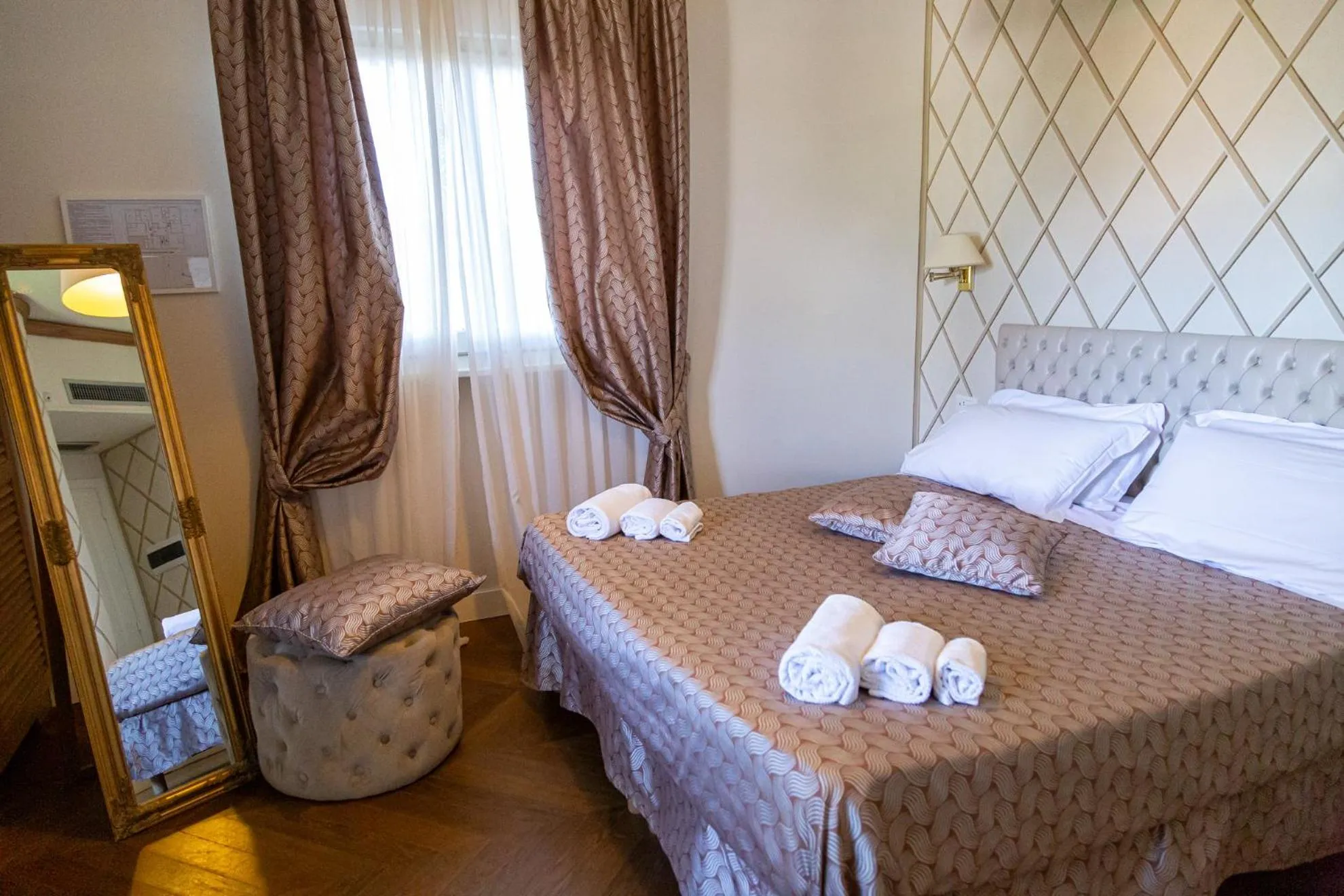 Bed in Hotel Villa Tiziana