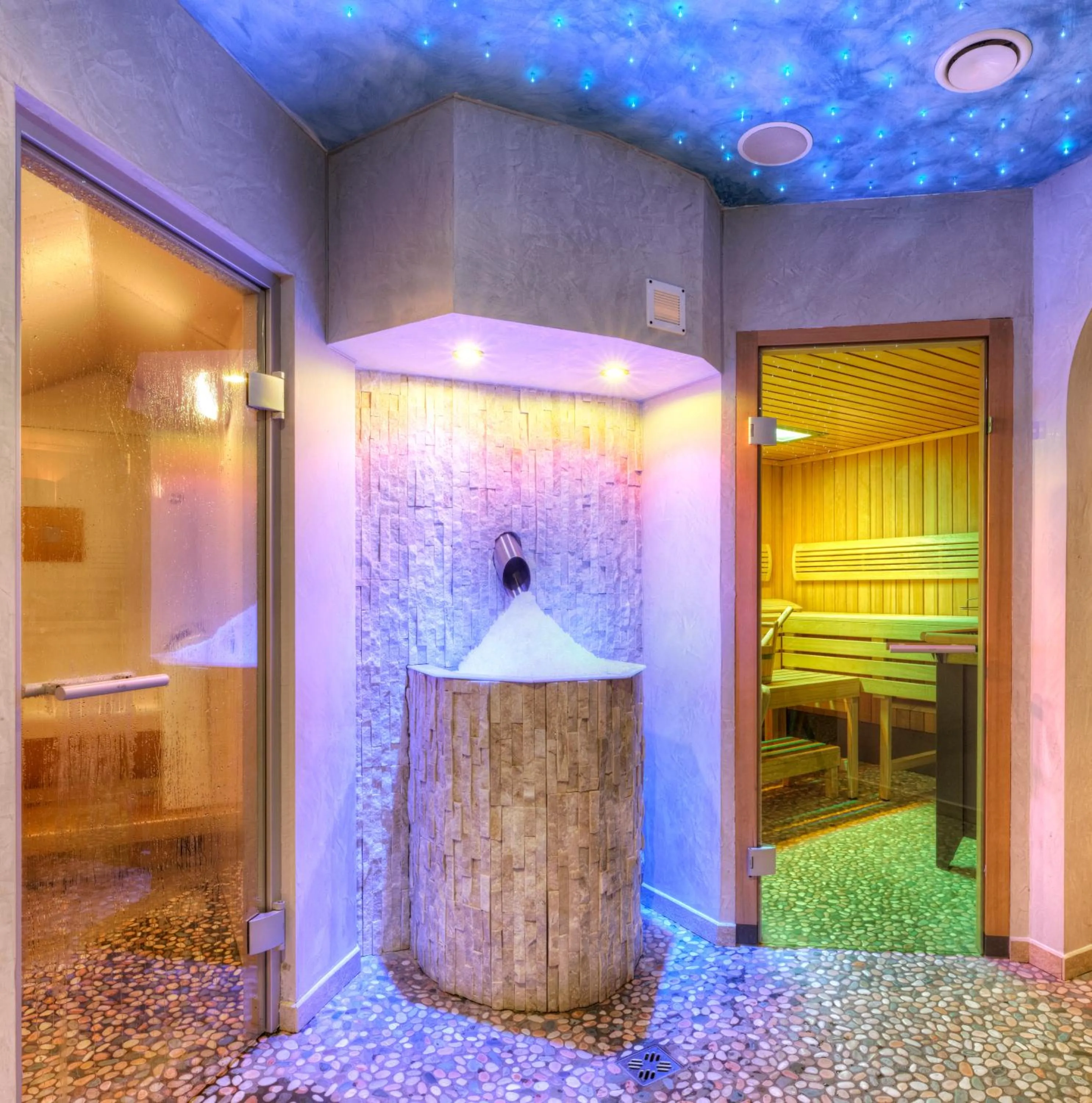 Sauna, Bed in Hotel Leitner