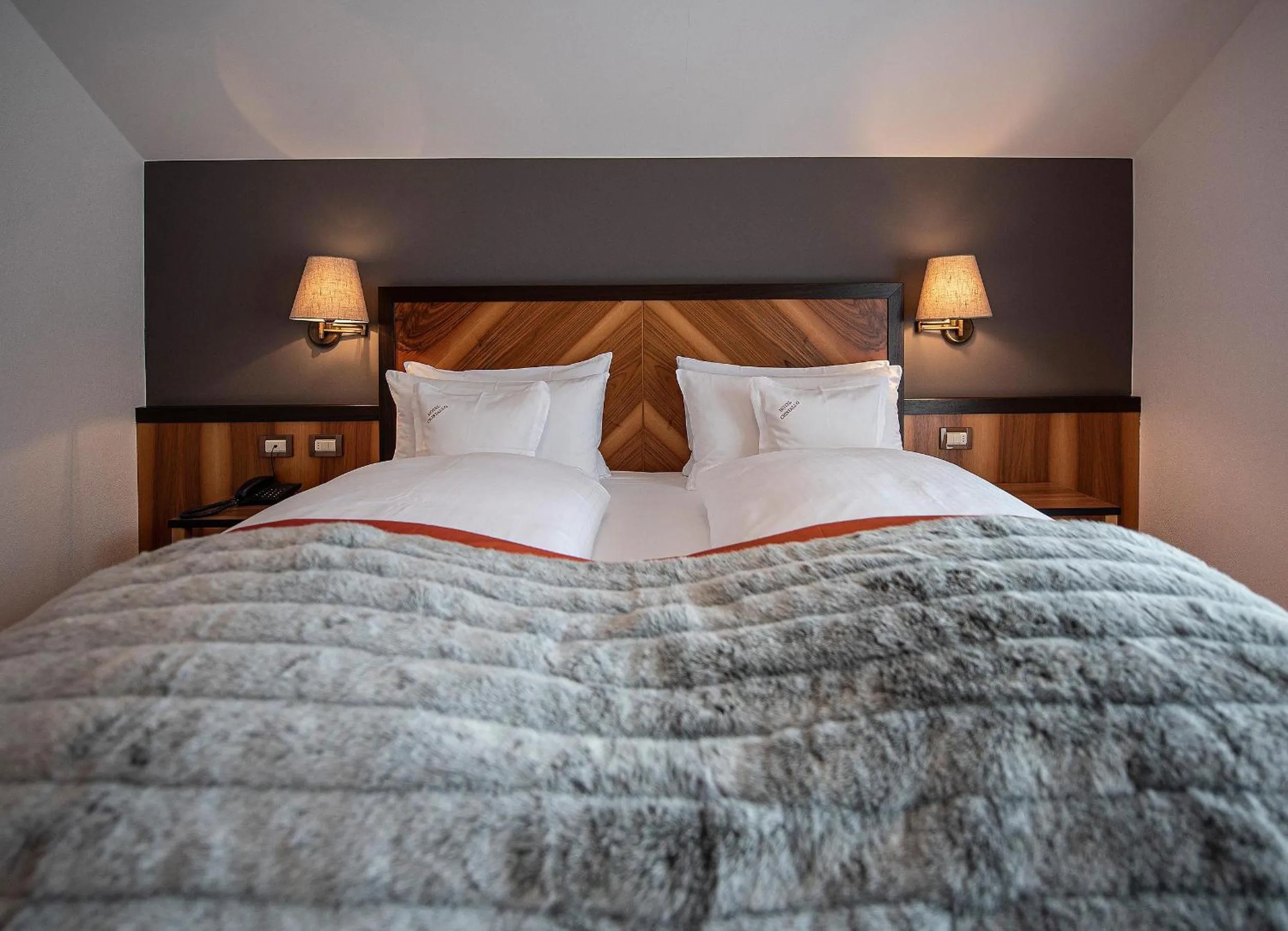 Bed in Hotel Cristallo