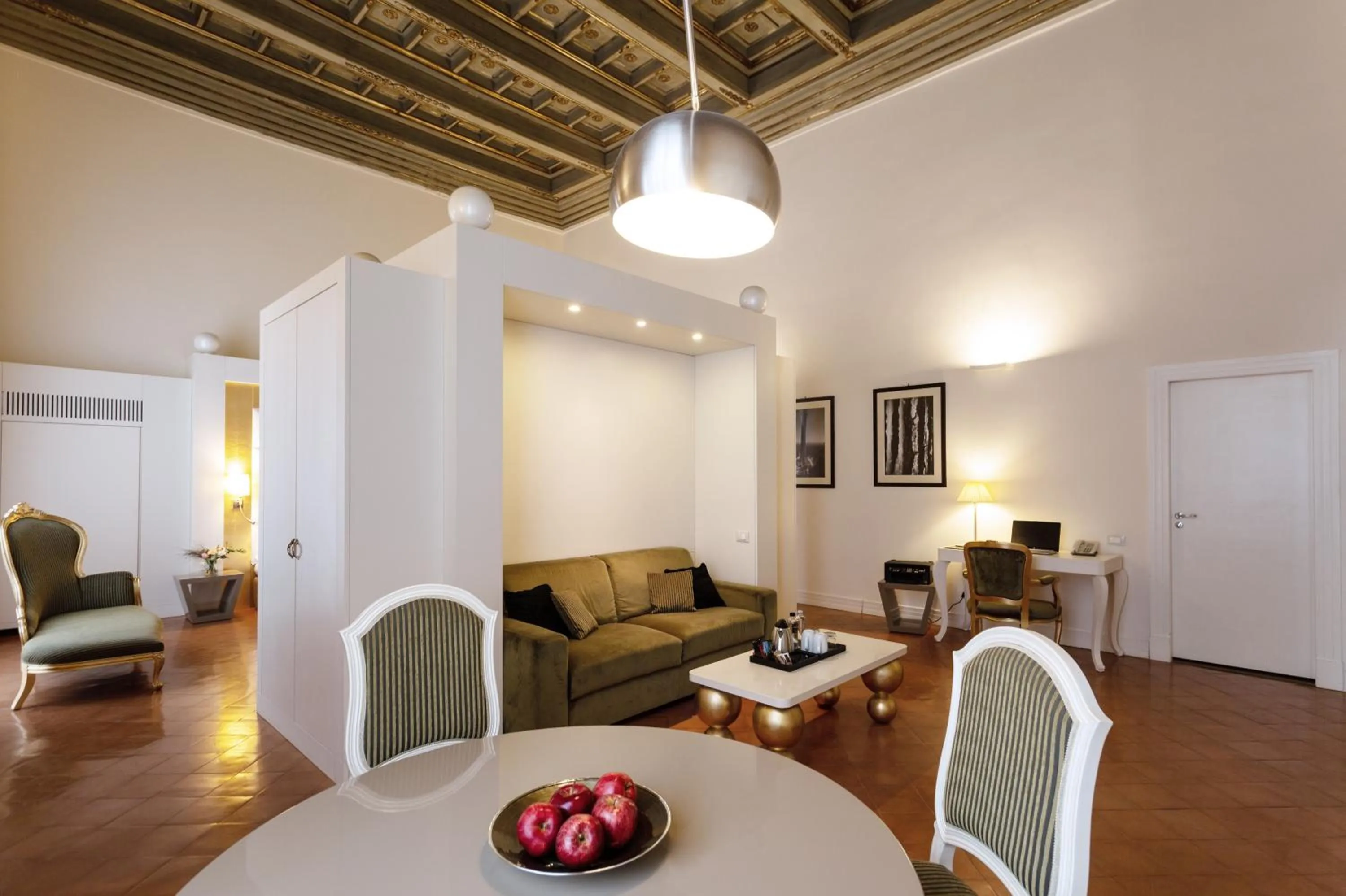 Seating area in Palazzo Caracciolo Naples