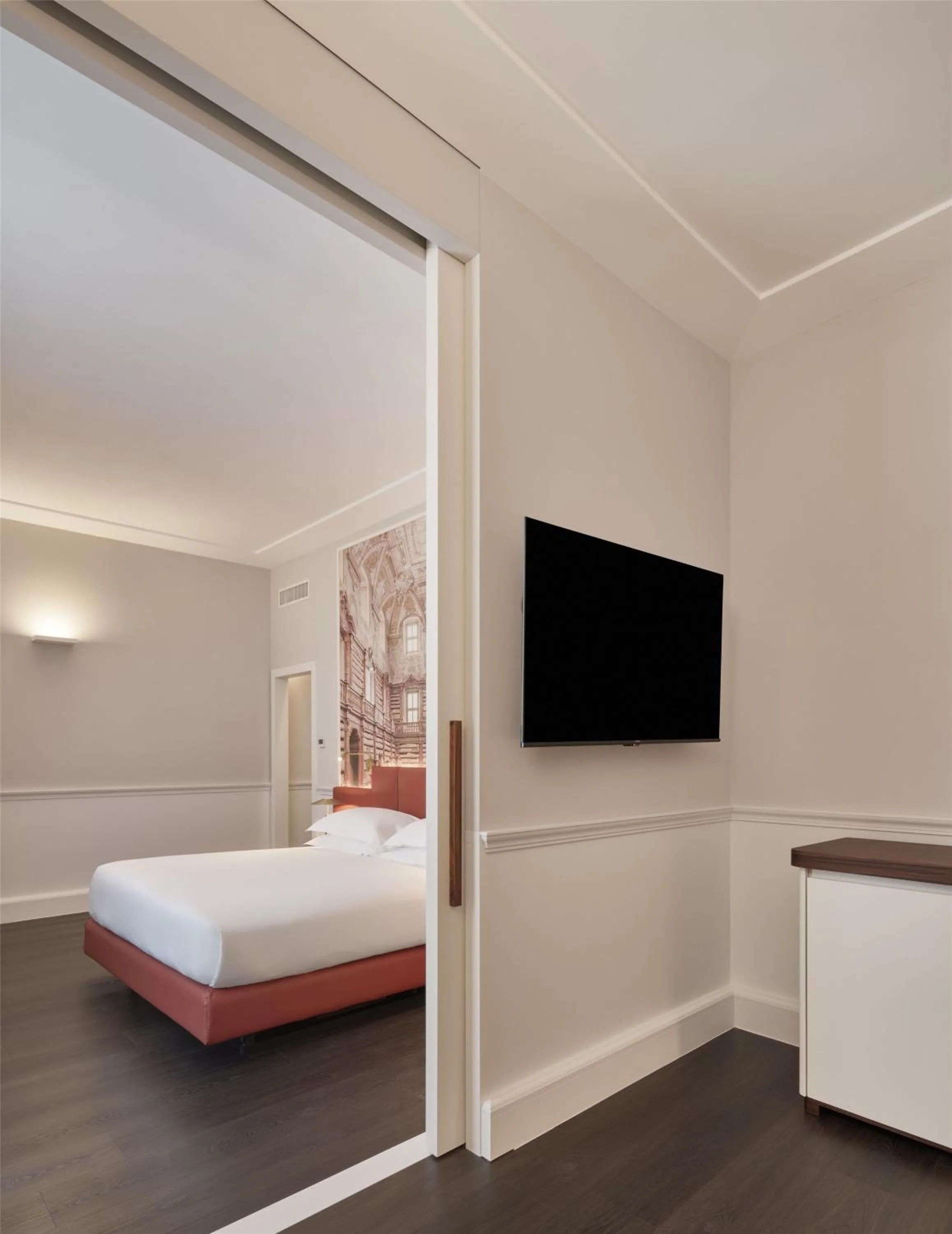 Bedroom, Bed in Palazzo Caracciolo Naples