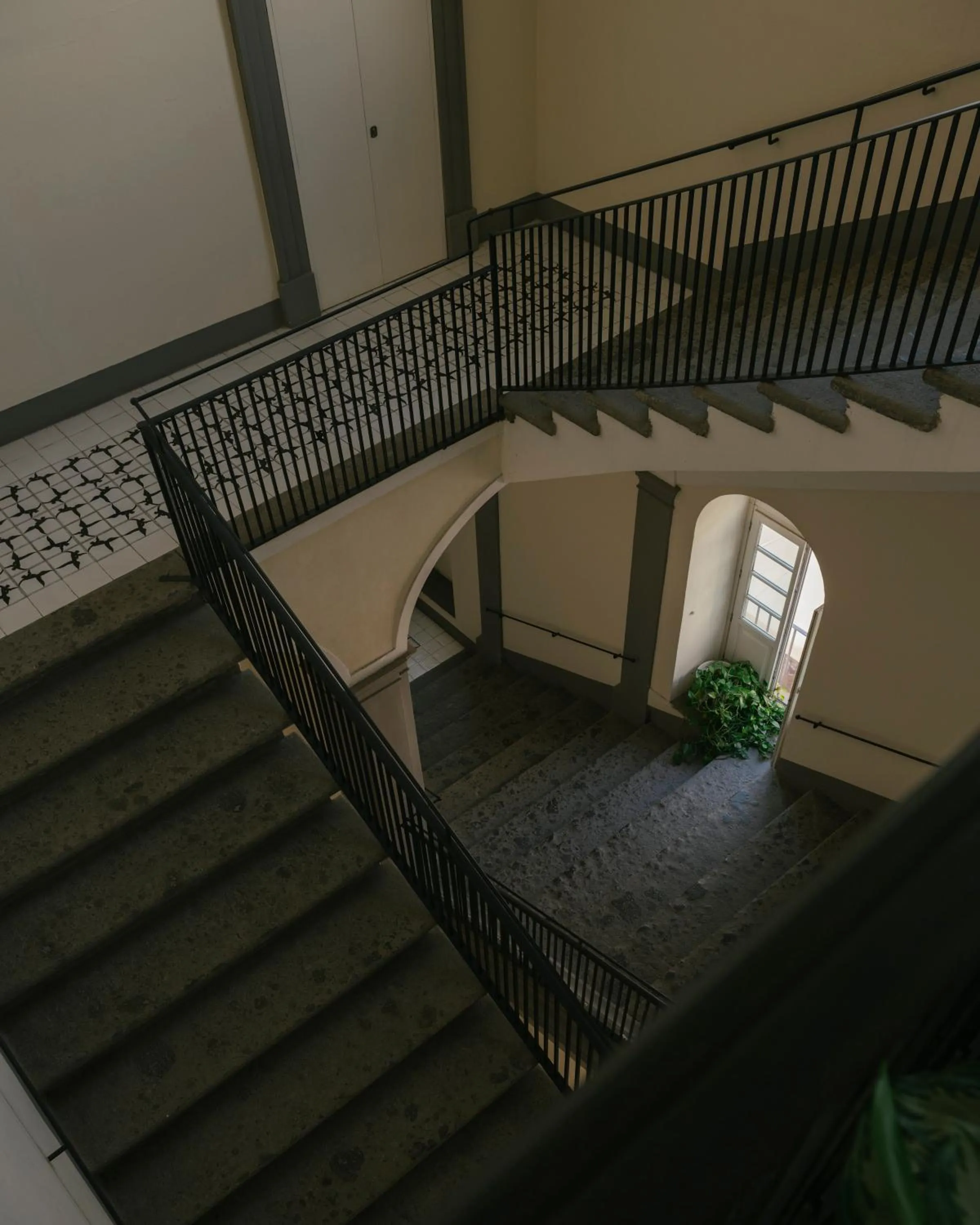 Inner courtyard view in Palazzo Caracciolo Naples