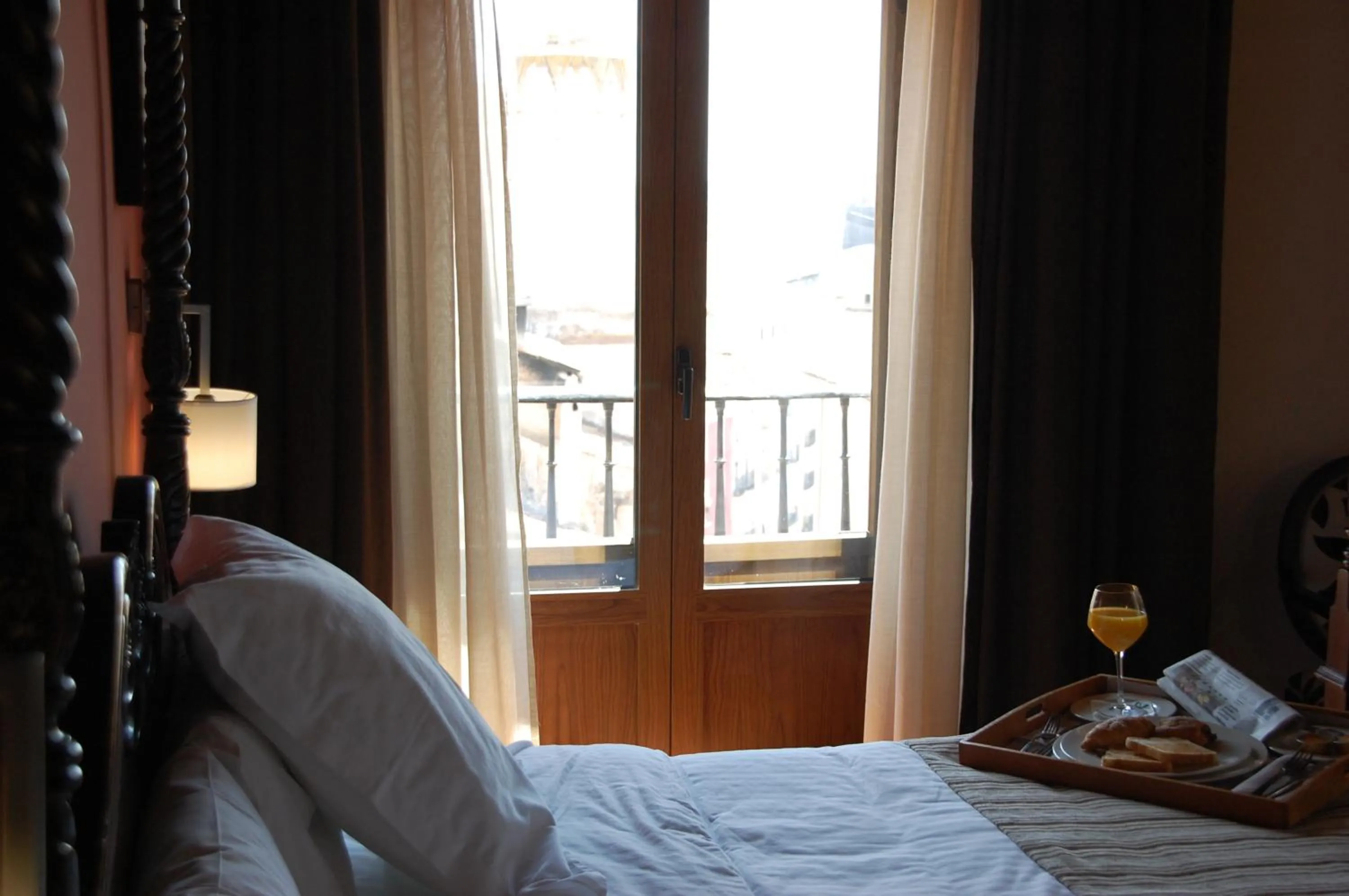 Bed in Hotel Convento Del Giraldo