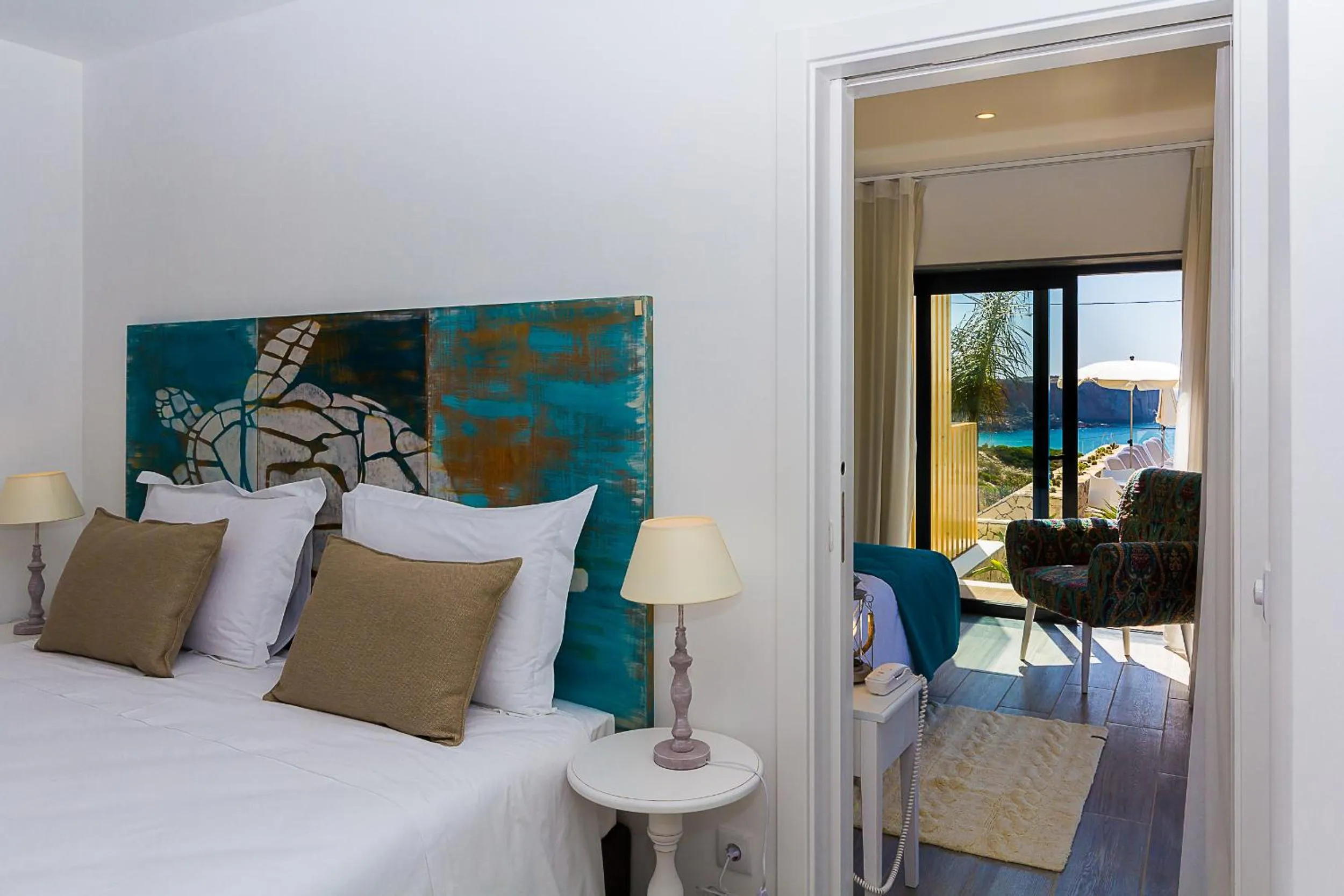Balcony/Terrace, Bed in Mareta Beach House - Boutique Residence