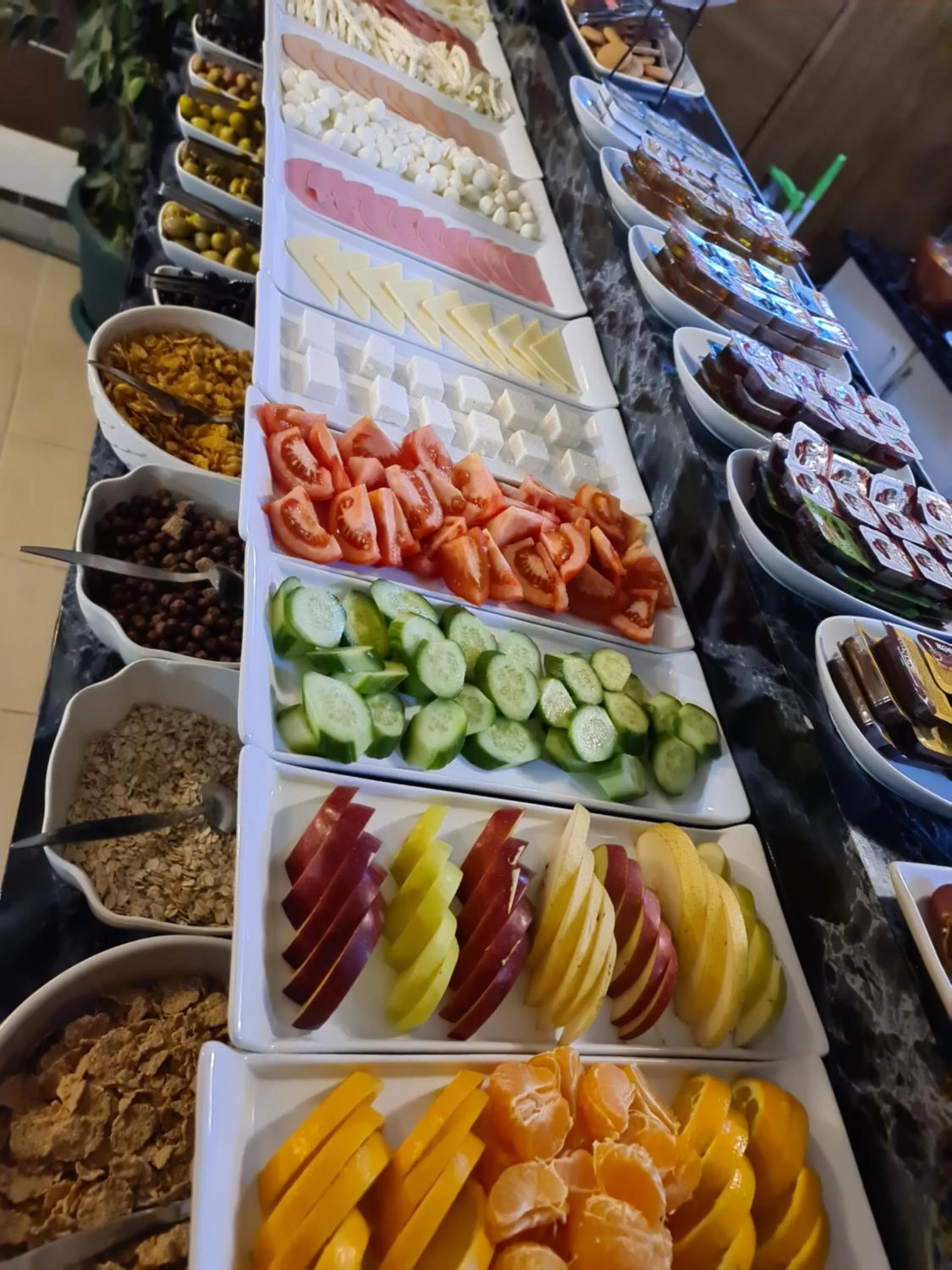 Buffet breakfast in Oceans 7 Hotel