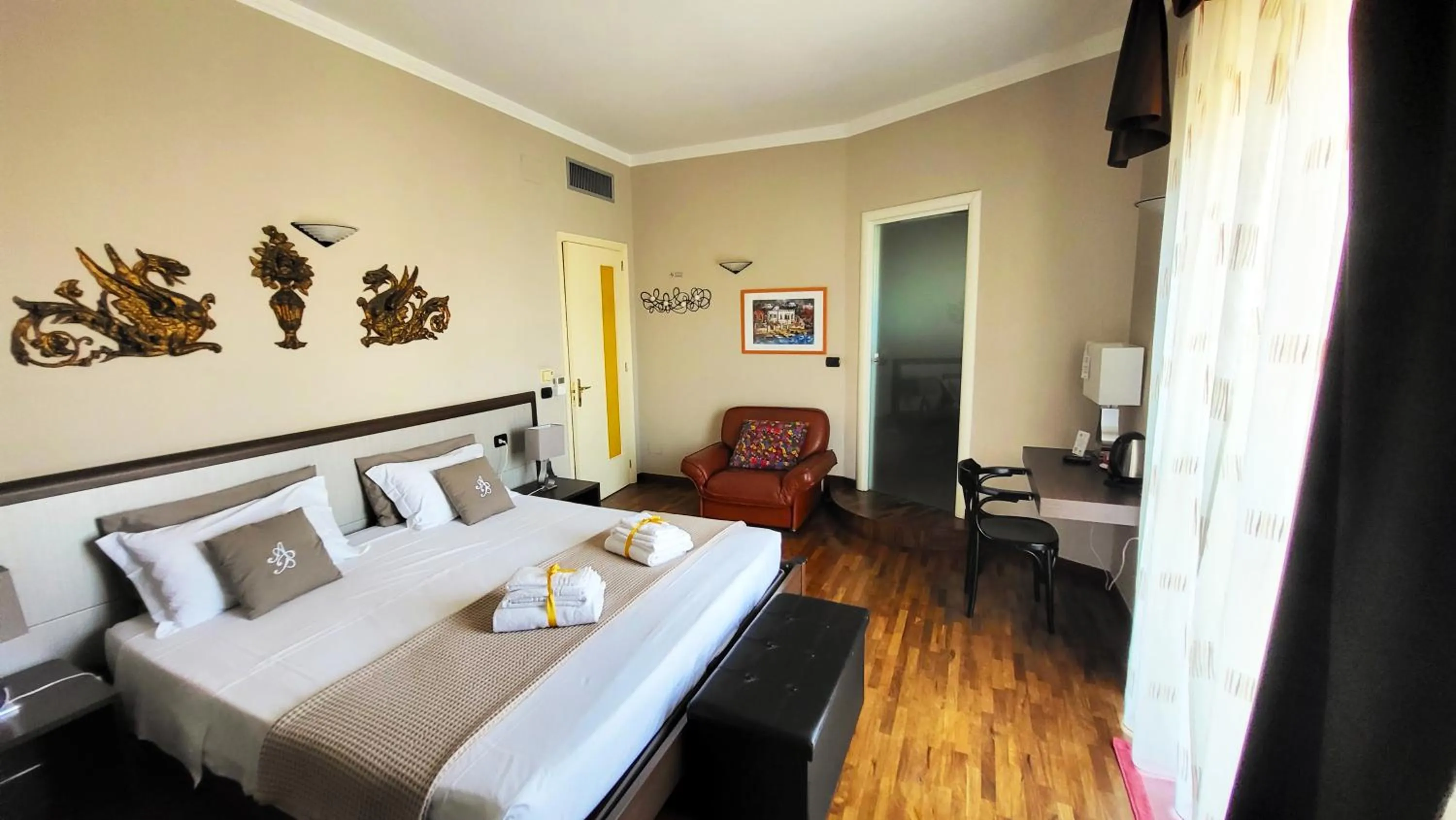 View (from property/room), Bed in Attico Barocco