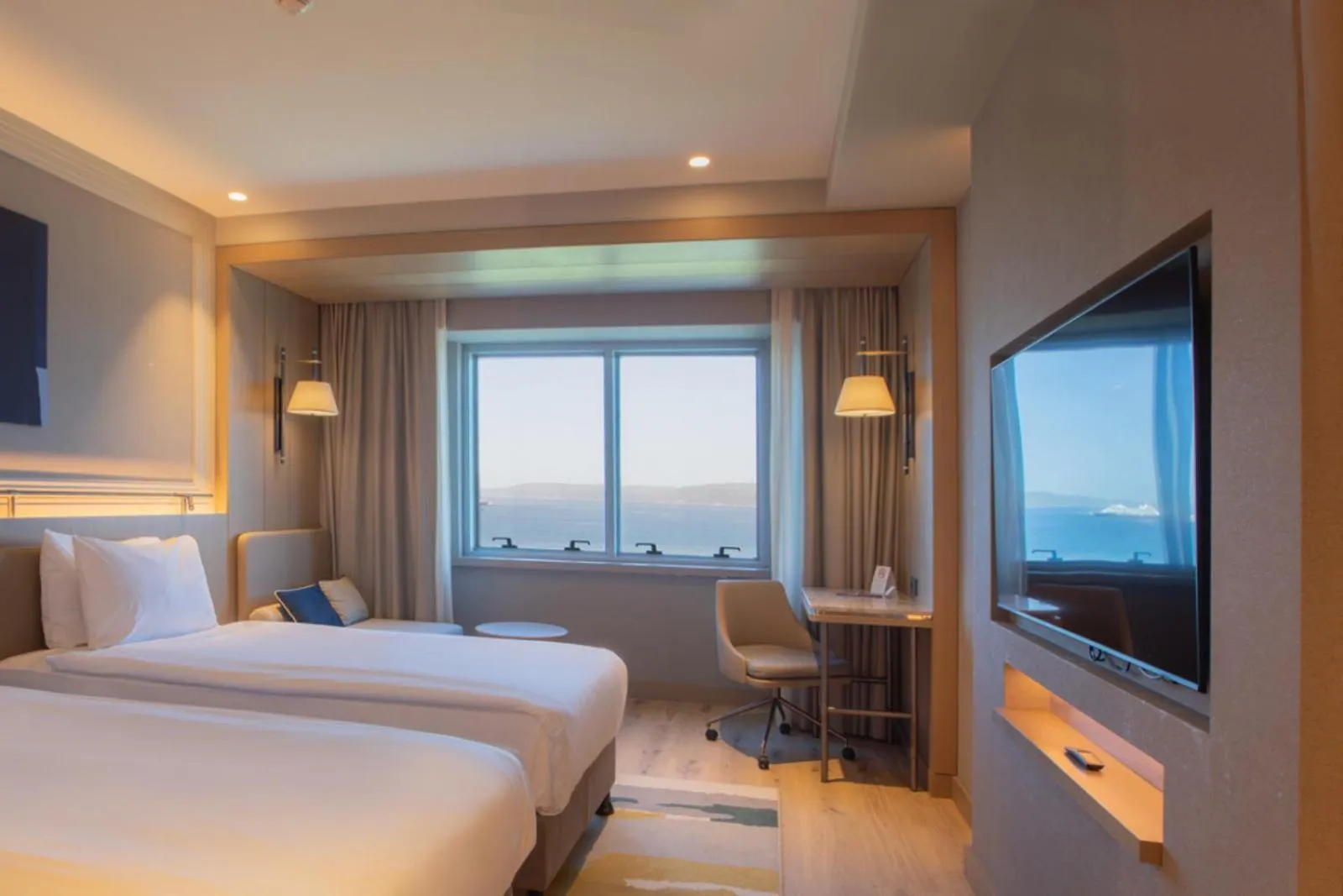 View (from property/room), Bed in Kolin Hotel Spa & Convention Center