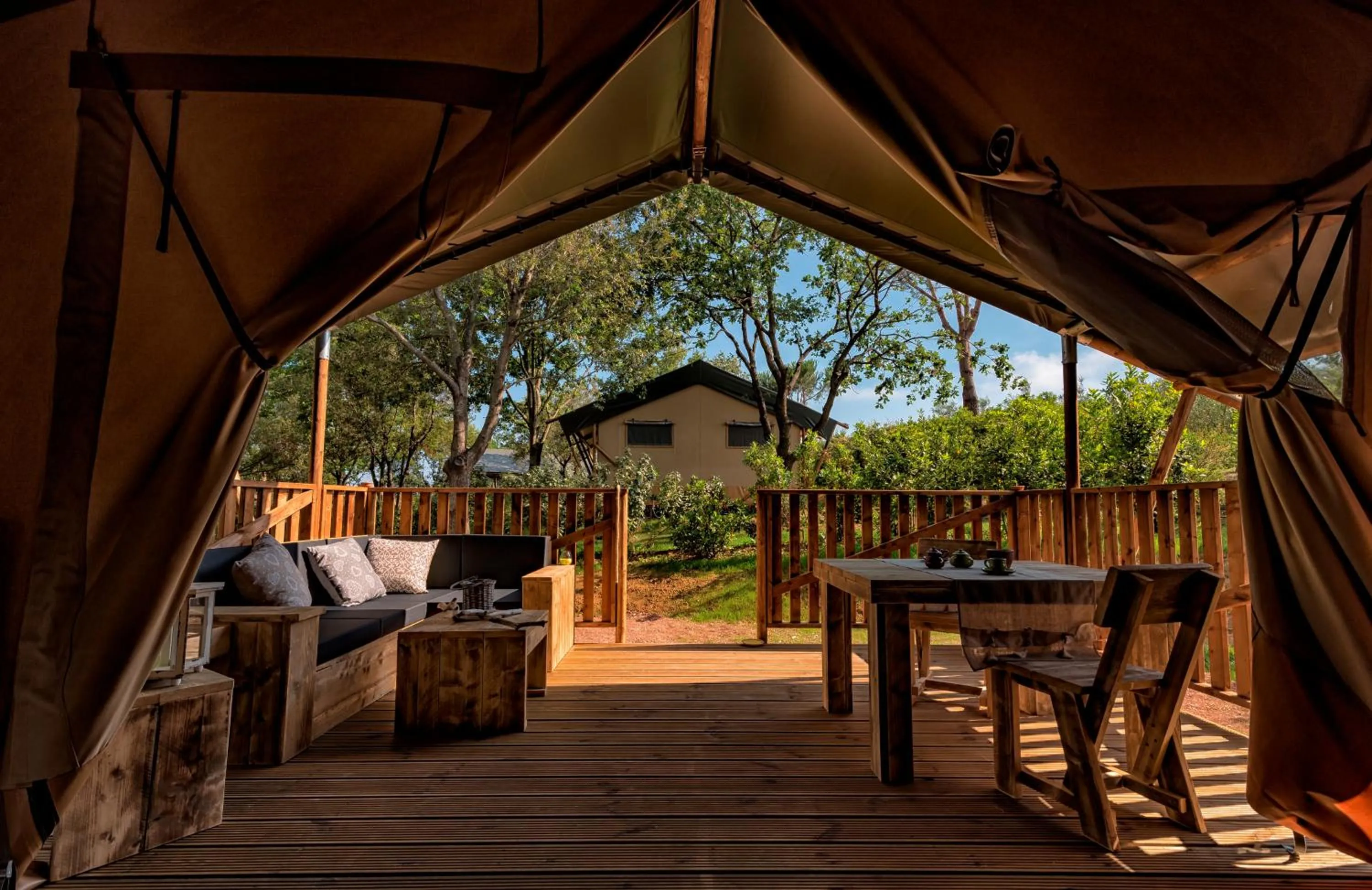Patio in Glamping Tenuta Poggio Rosso