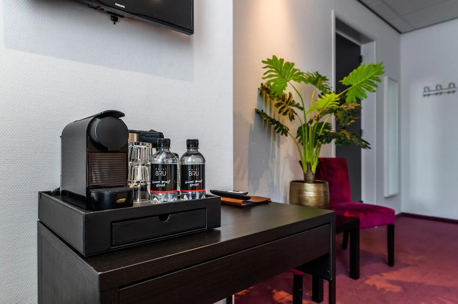 Coffee/tea facilities in Hotel Bru