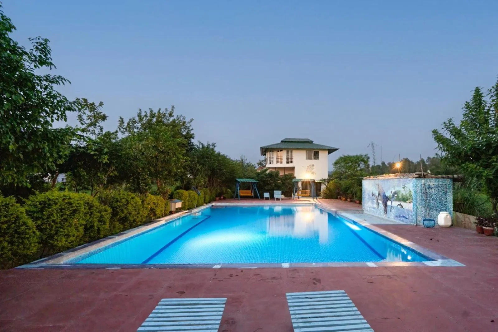 Pool view in Corbett Treat Resort By Atya Hotels