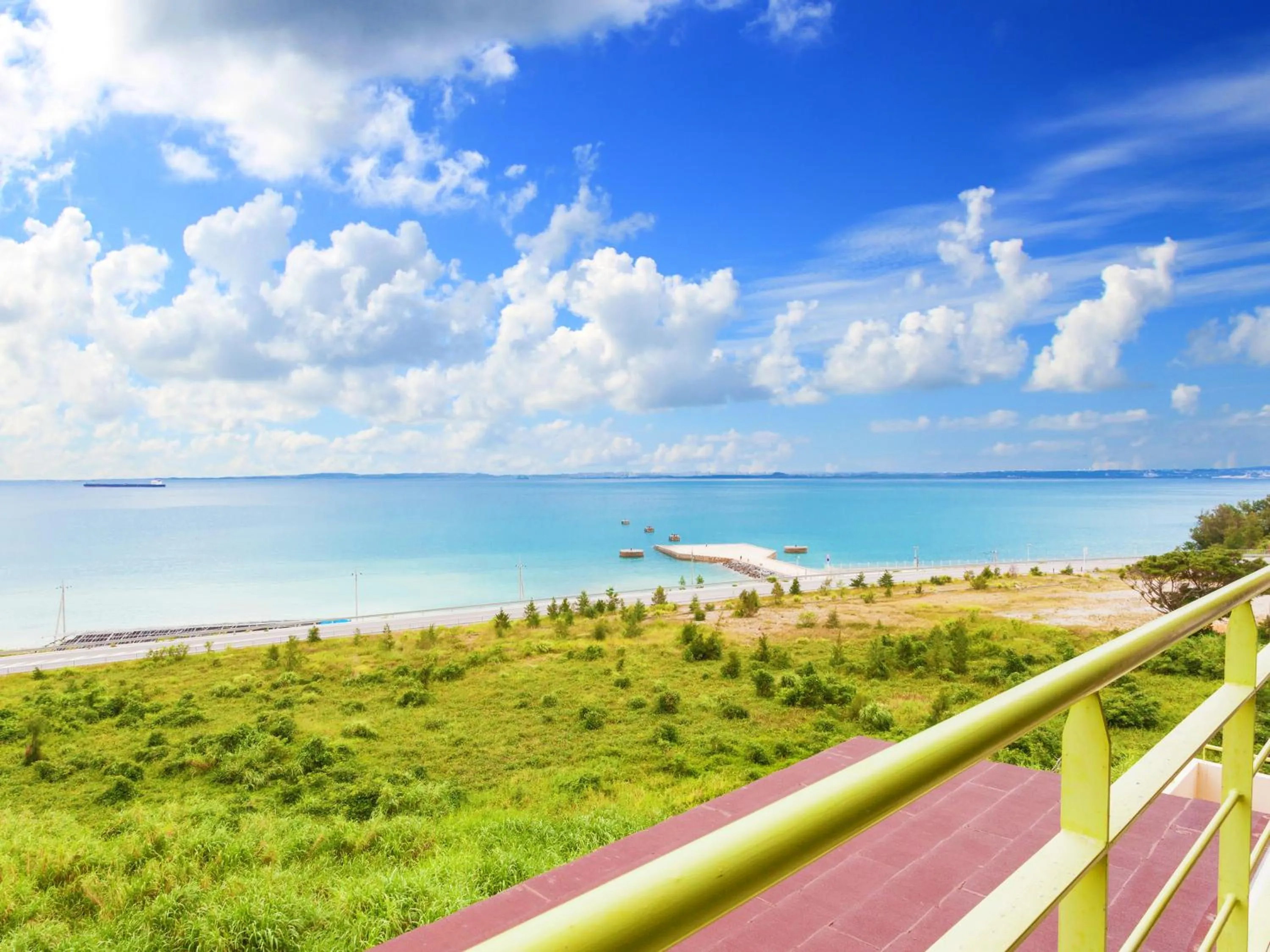 Balcony/Terrace in Kariyushi Condominium Ocean Hills Chouraku Stay