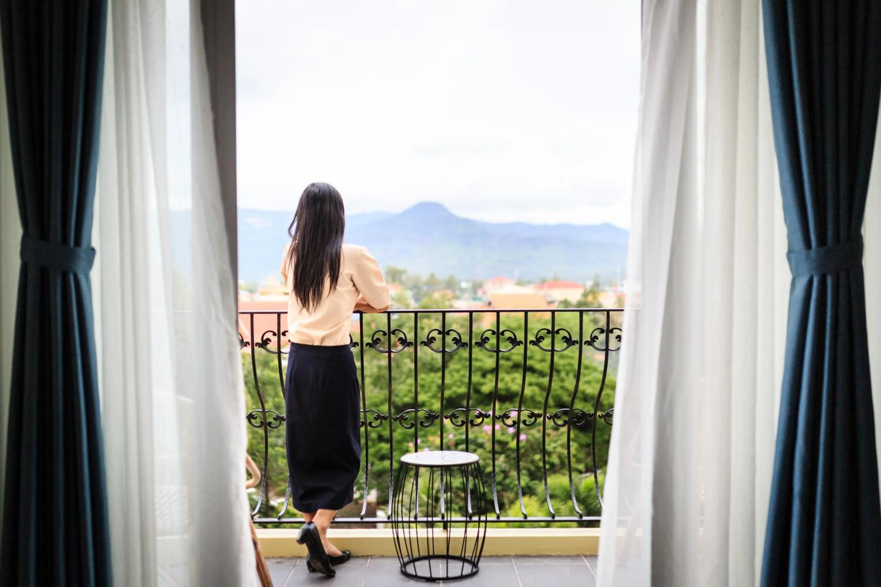 Mountain view in Boutique Kampot Hotel