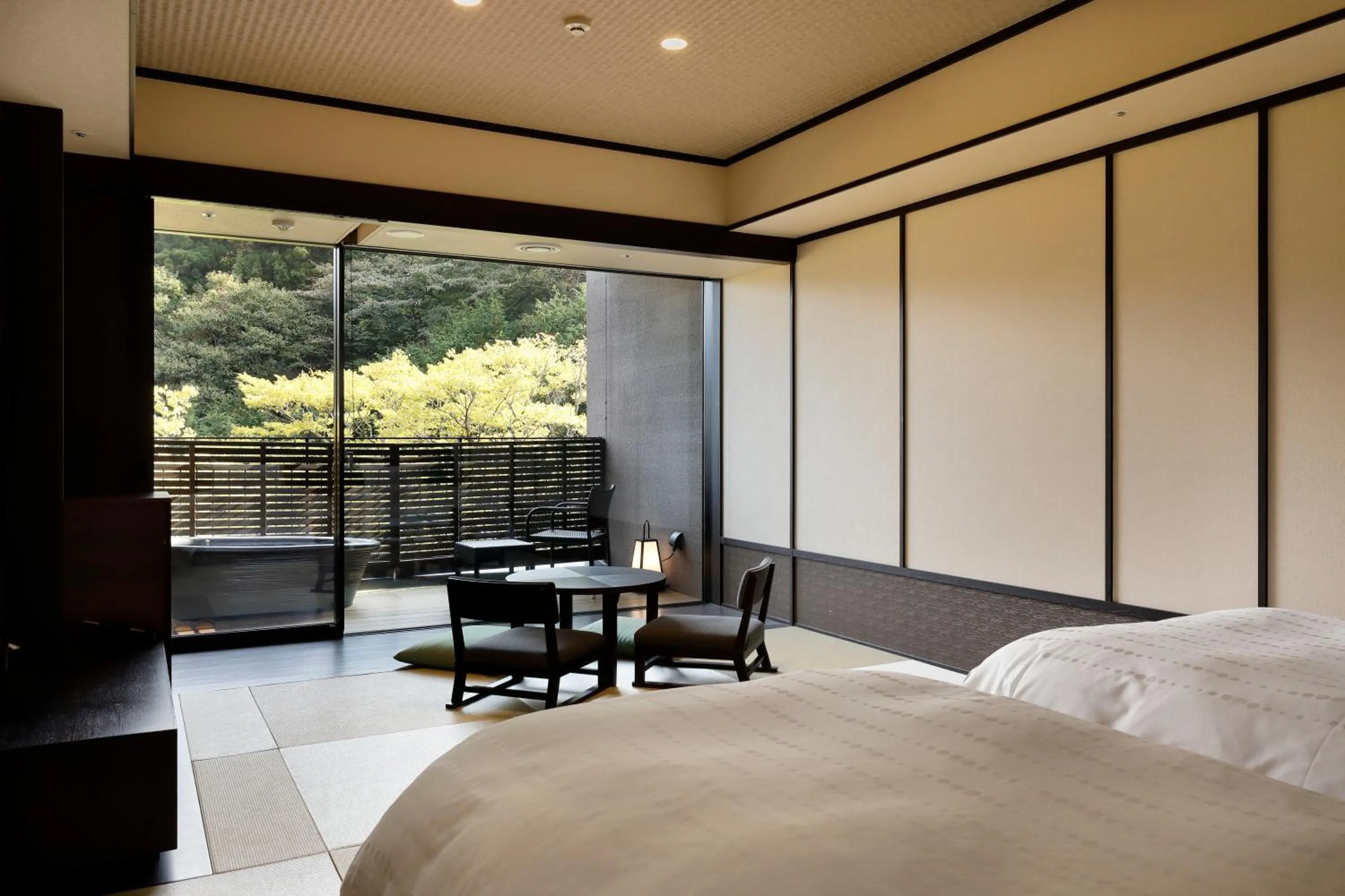 Photo of the whole room, Bed in Hakone Kowakien Tenyu