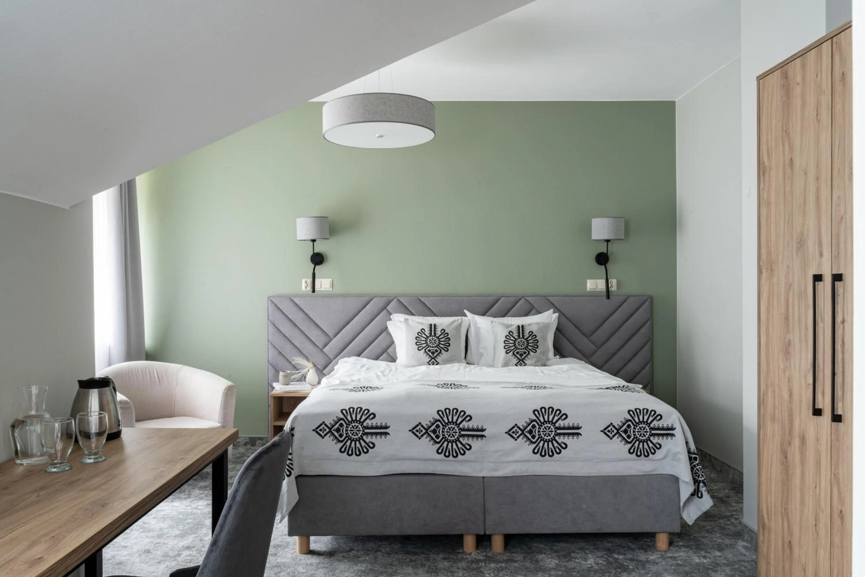 Seating area, Bed in Hotel Willa Pod Skocznią