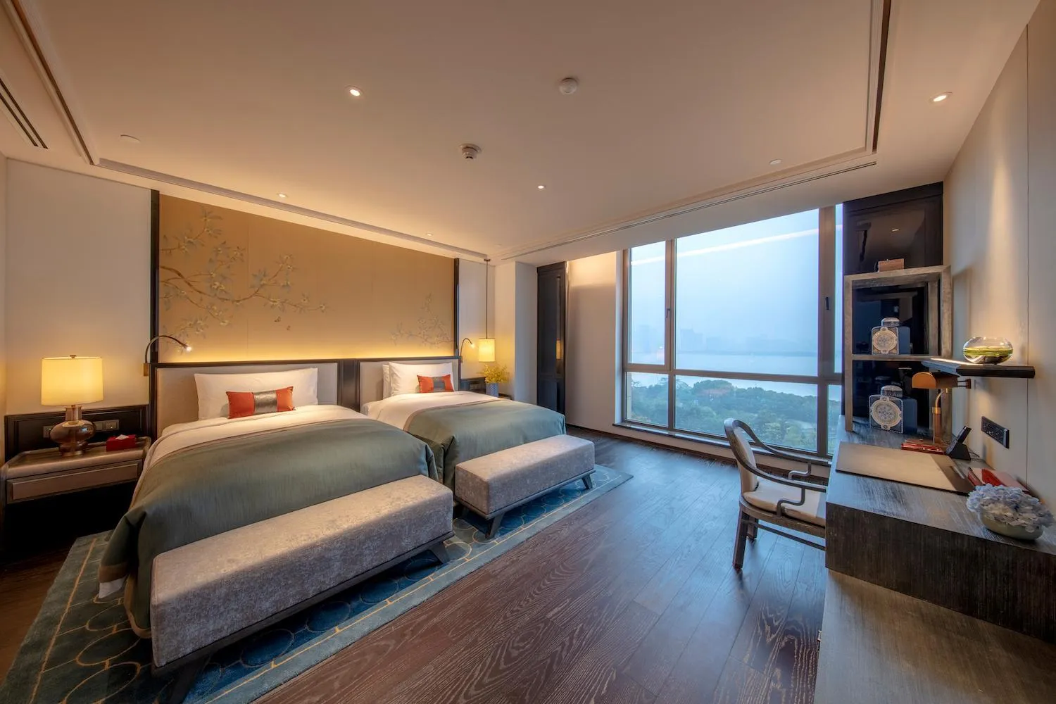 Bed in JiuTai Hotel Hangzhou