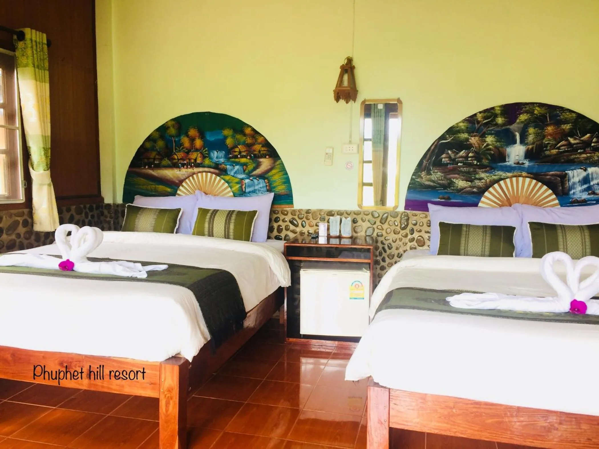 Bed in Phuphet Hill Resort