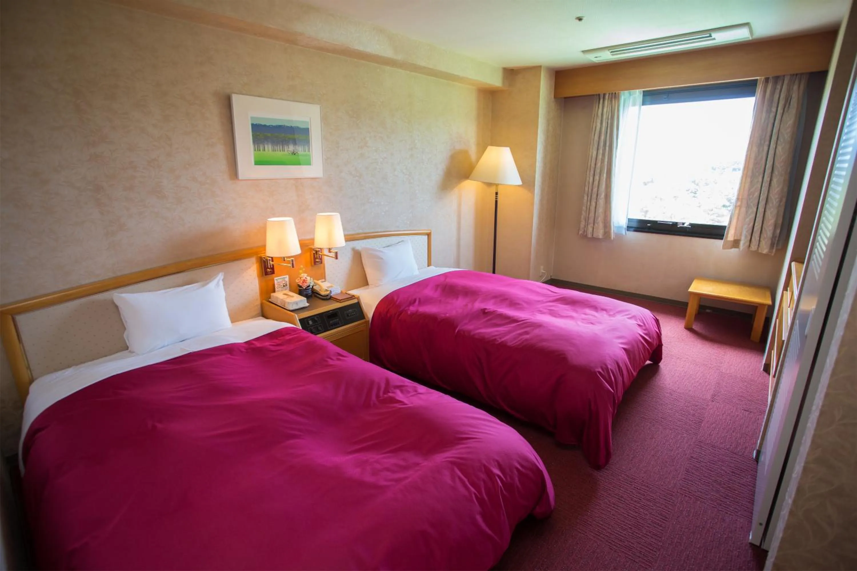 Bed in Hotel Green Hill Kagoshima