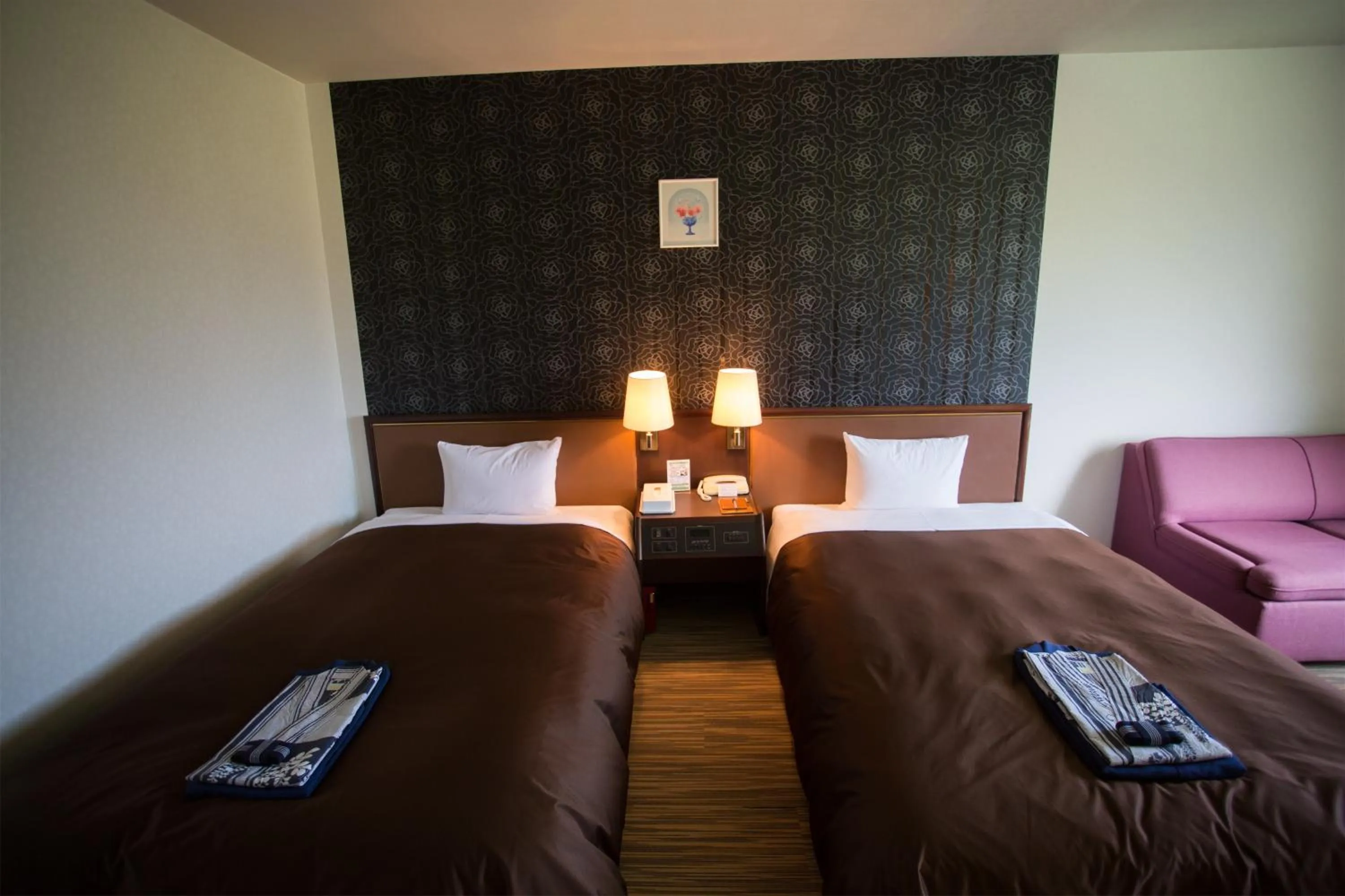 Bed in Hotel Green Hill Kagoshima