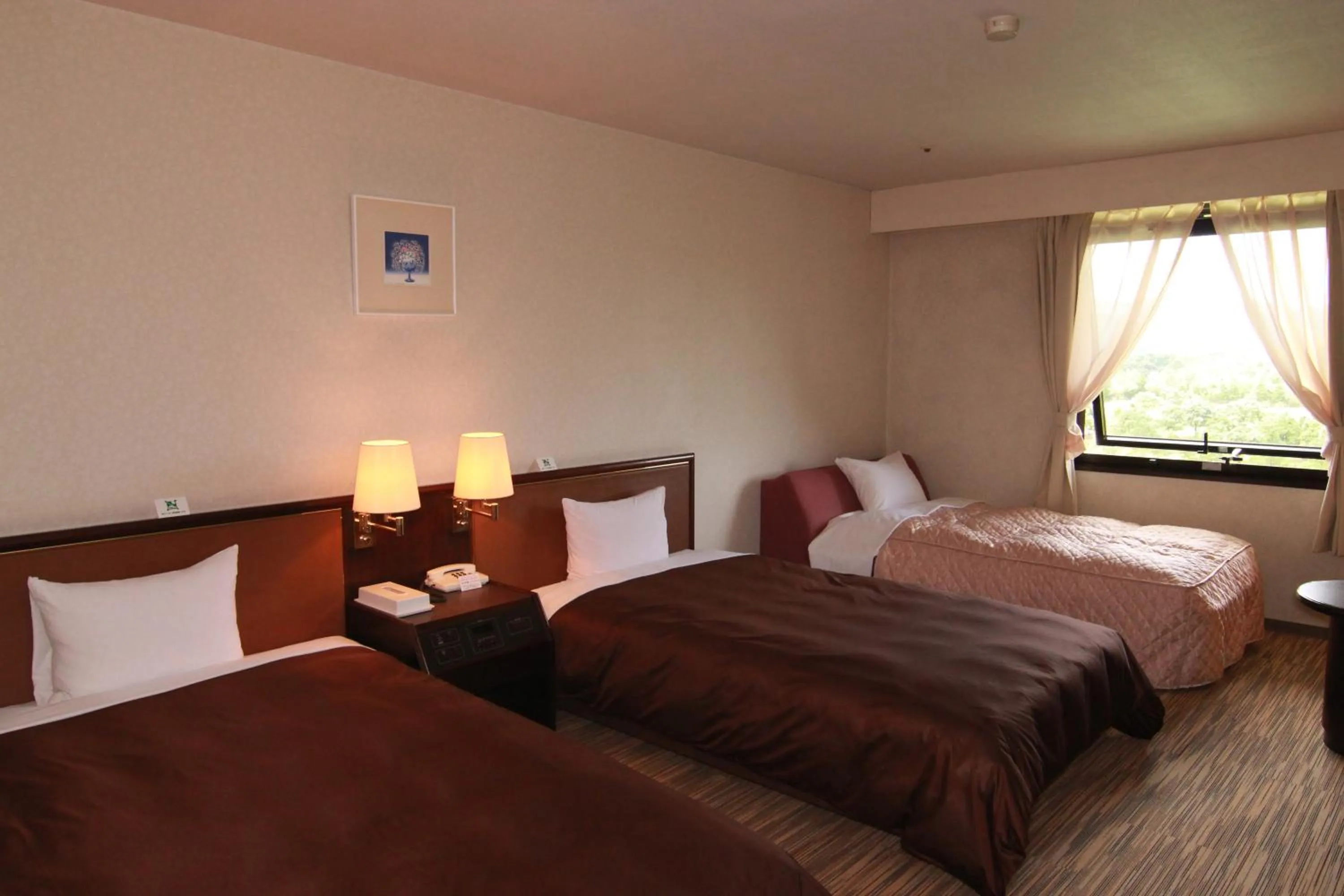 Bed in Hotel Green Hill Kagoshima