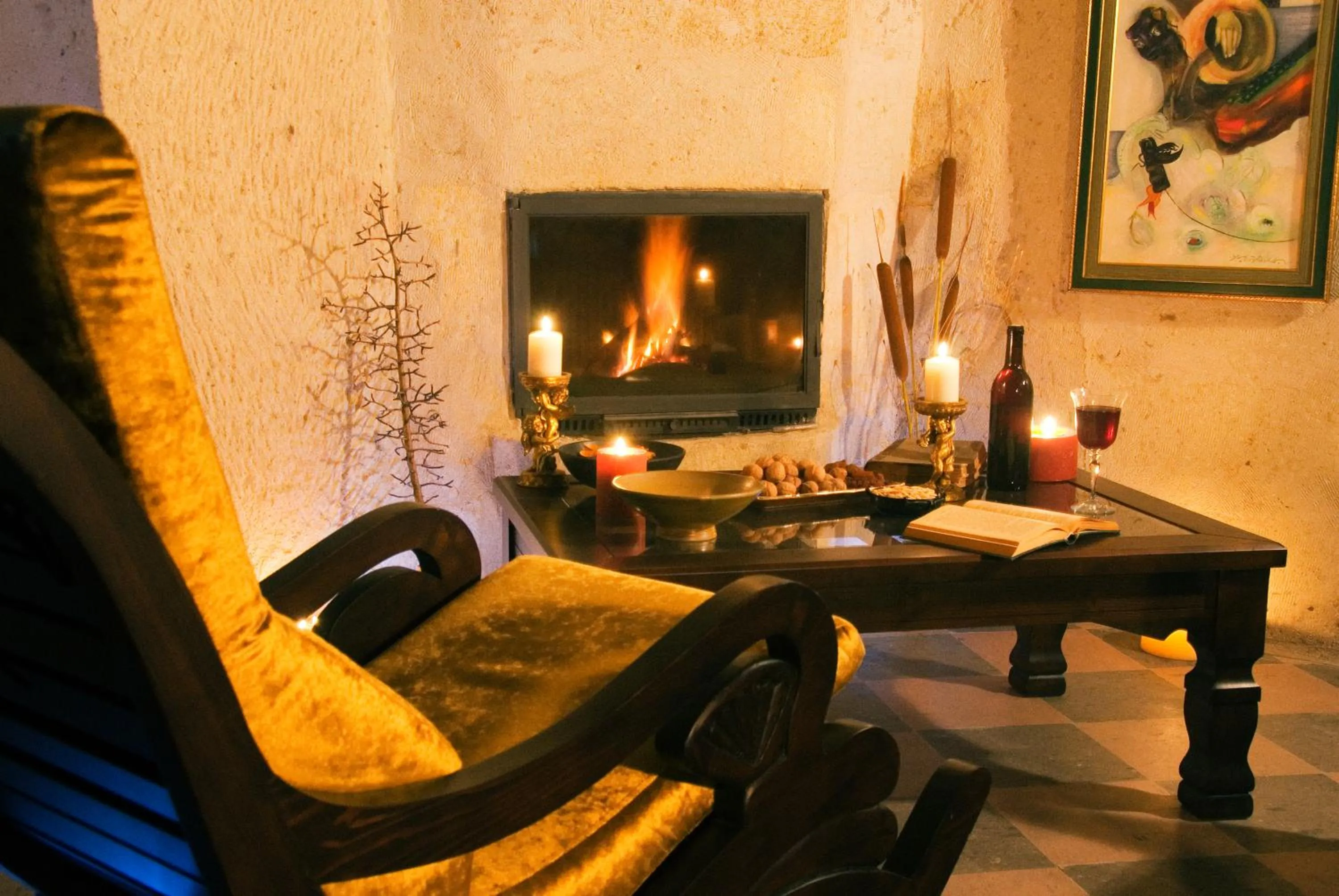 Seating area in Cappadocia Perimasali Cave Hotel