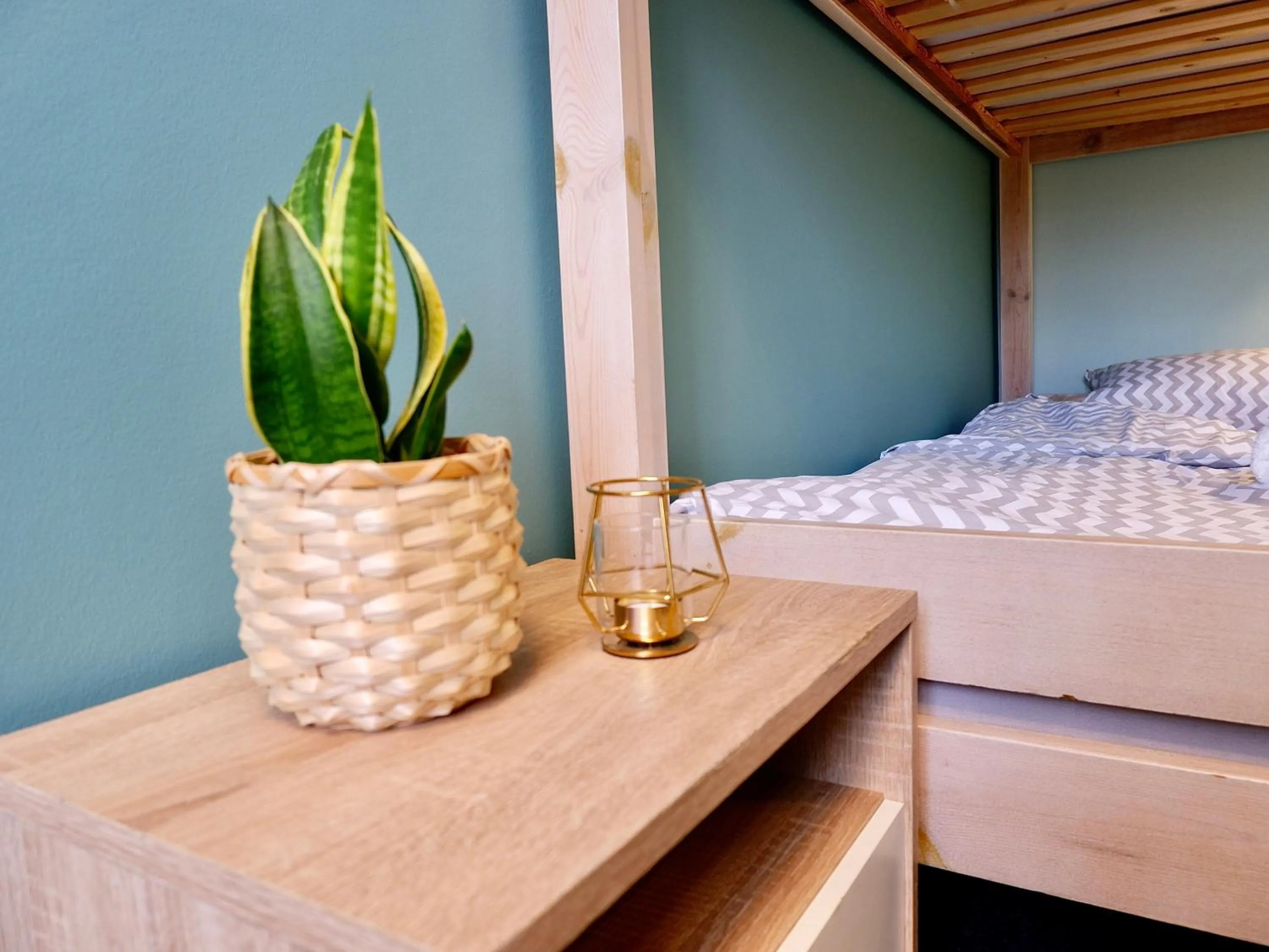 Decorative detail, Bed in Moon Hostel Gdańsk