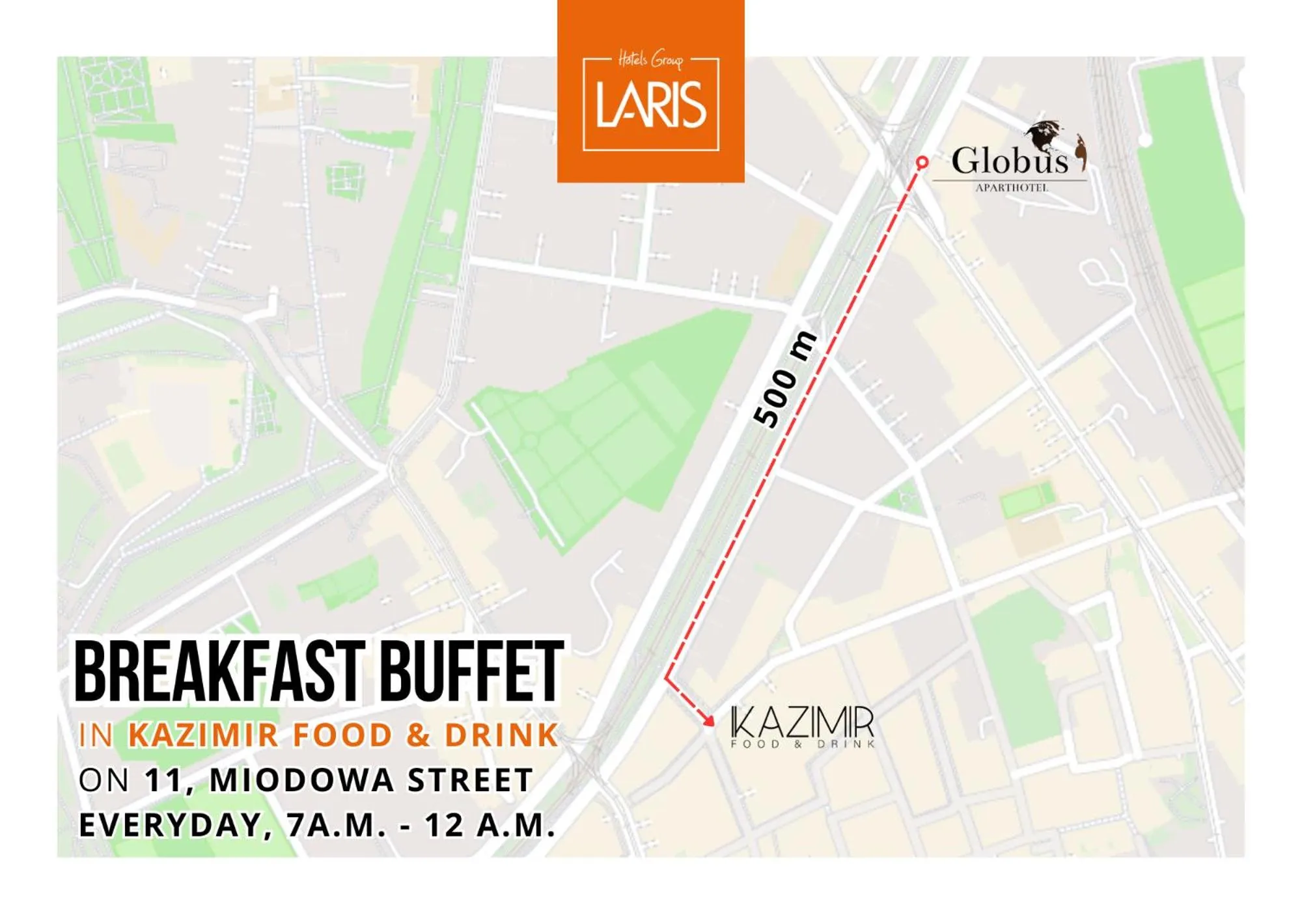 Buffet breakfast in Aparthotel Globus Self-Check in
