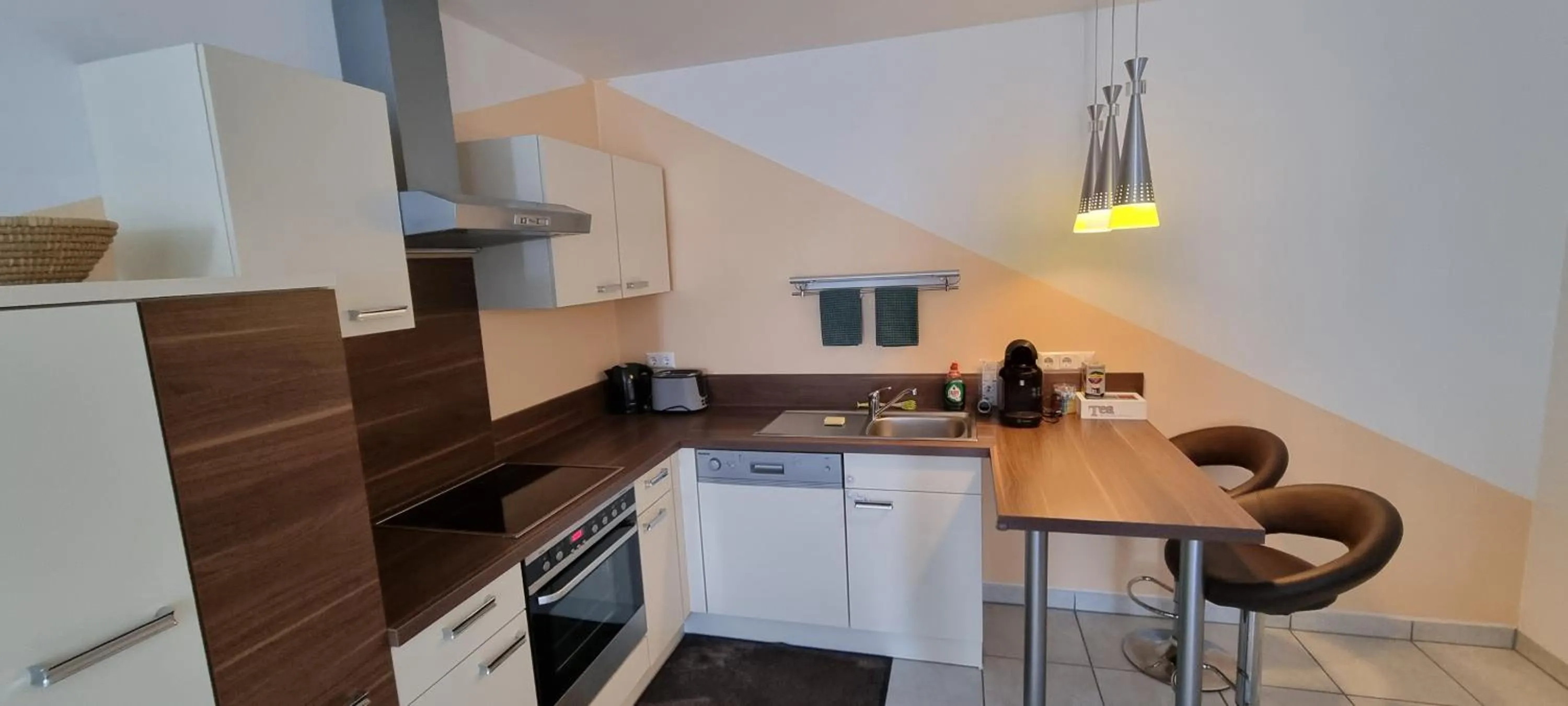 kitchen in Ferienwohnung Frate