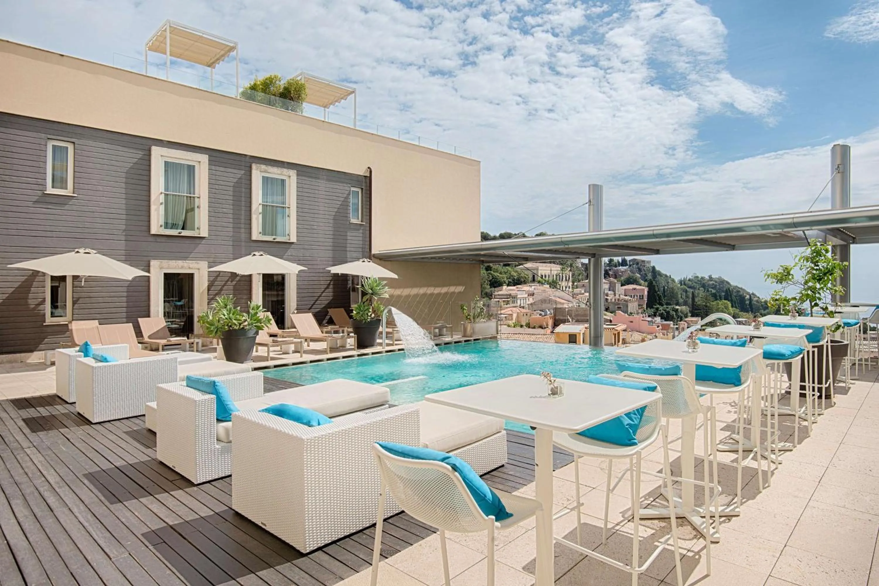 Pool view in NH Collection Taormina
