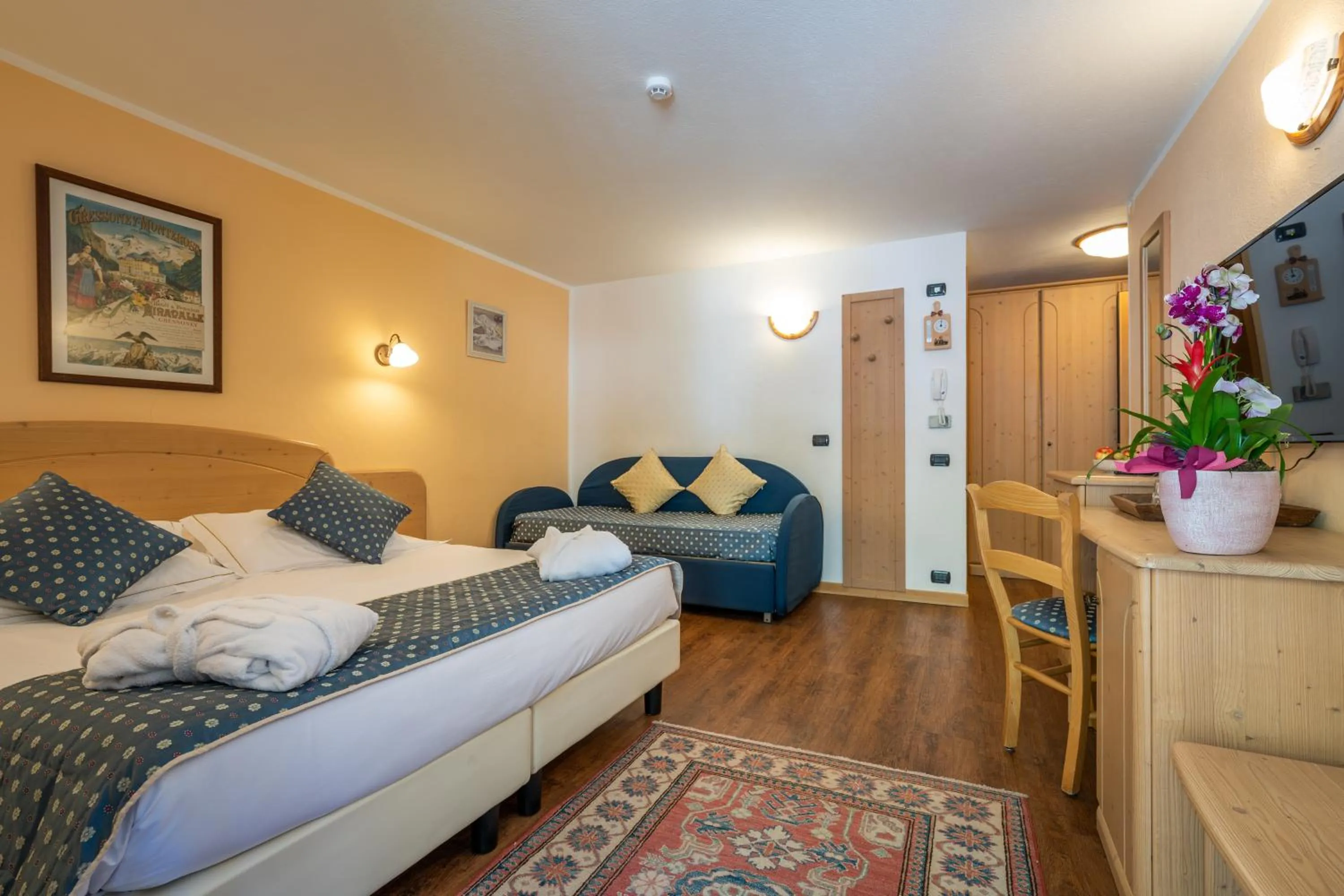 Bed in Lo Scoiattolo Hotel