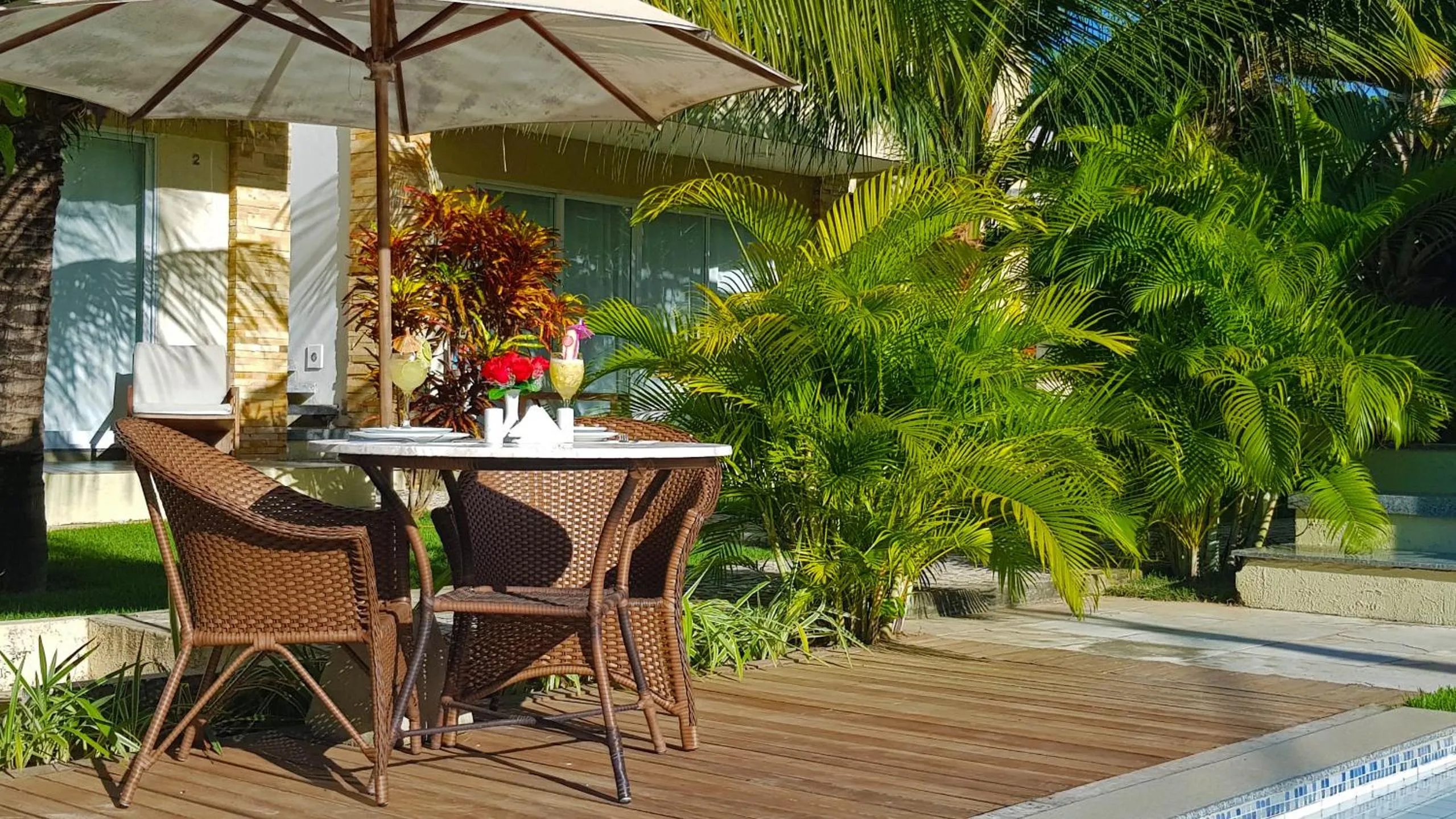 Garden view in Ravenala Hotel Boutique