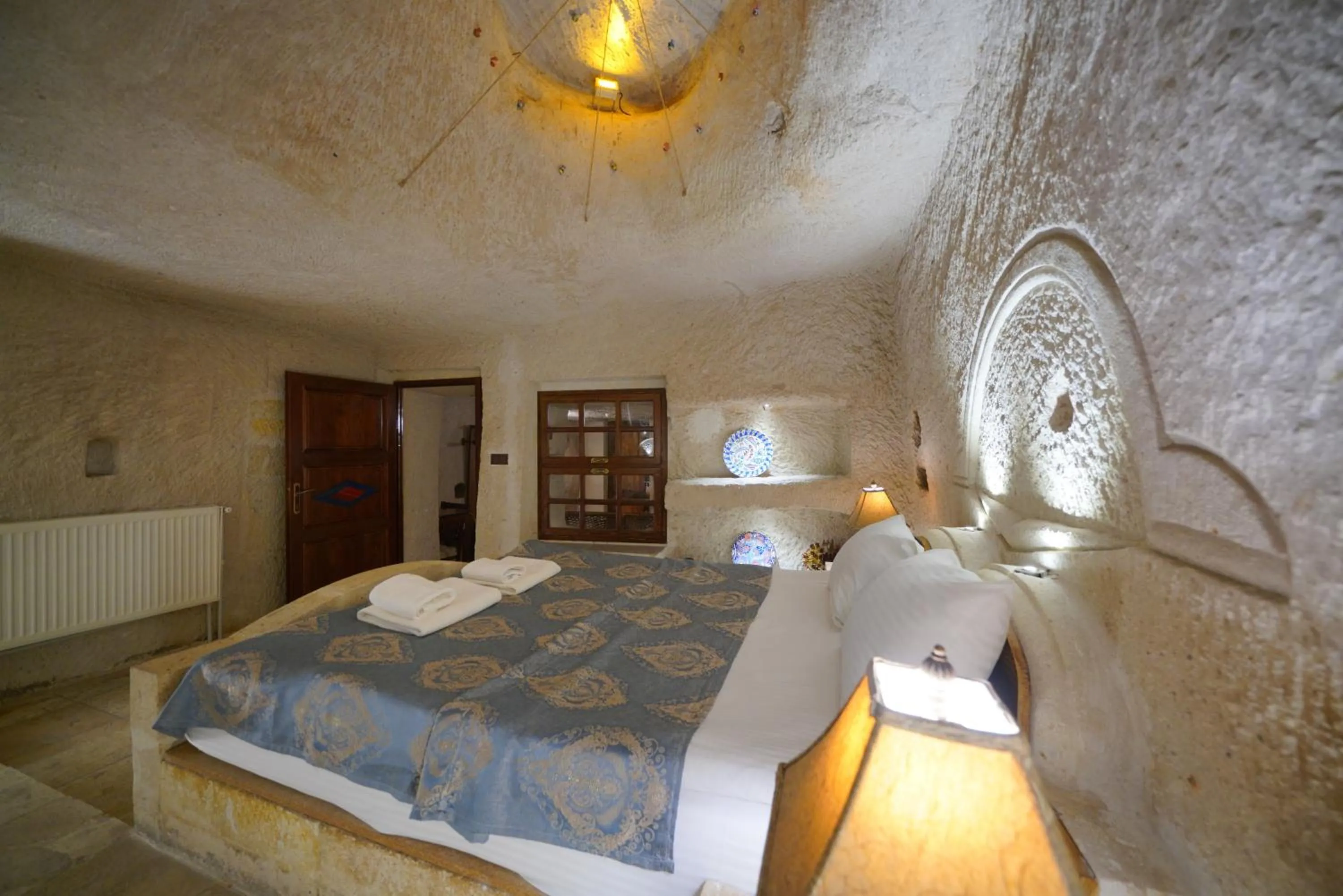 Bed in Asteria Cave Hotel