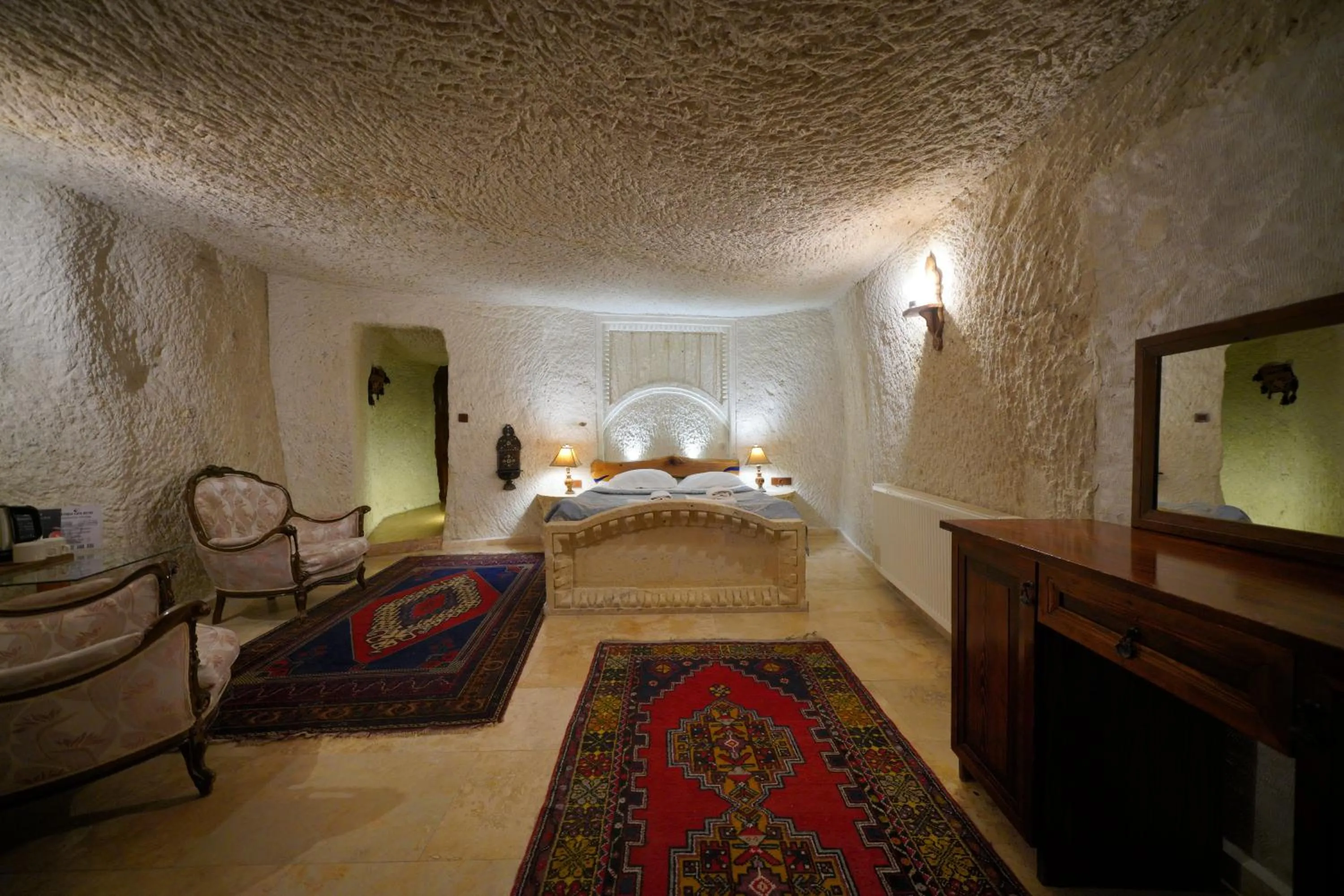 Bed in Asteria Cave Hotel
