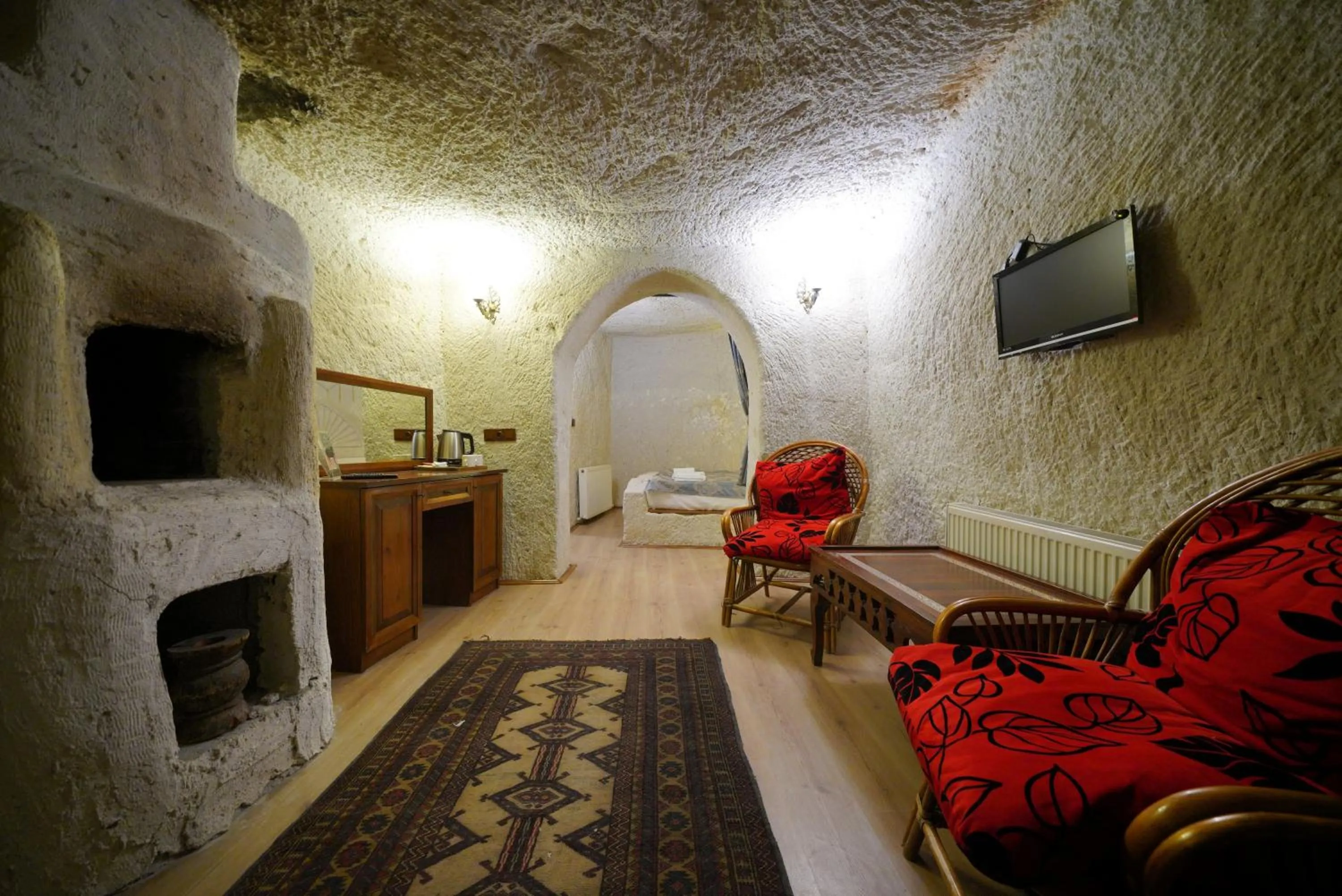 Living room in Asteria Cave Hotel