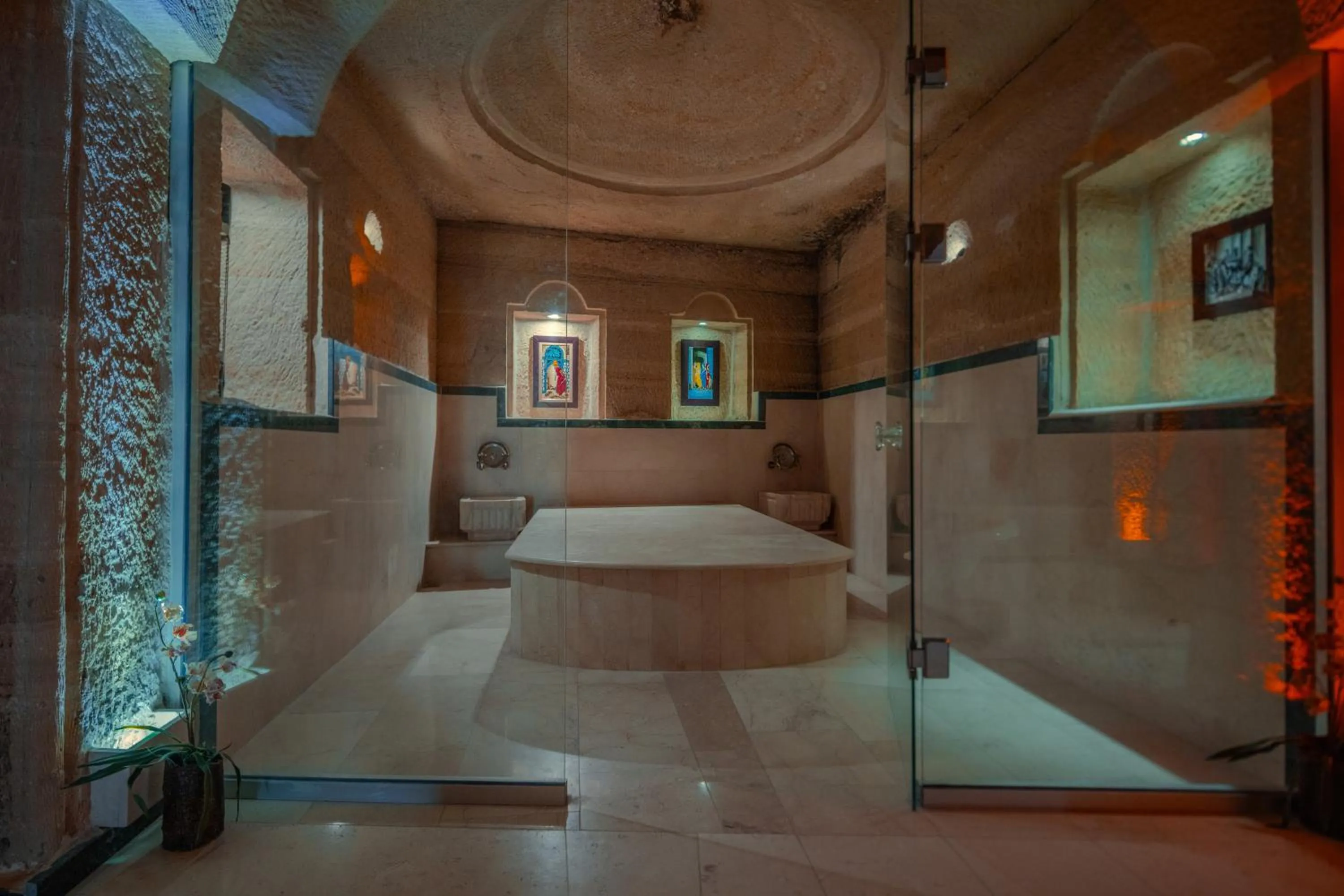 Bathroom, Bed in Aydinli Cave Hotel